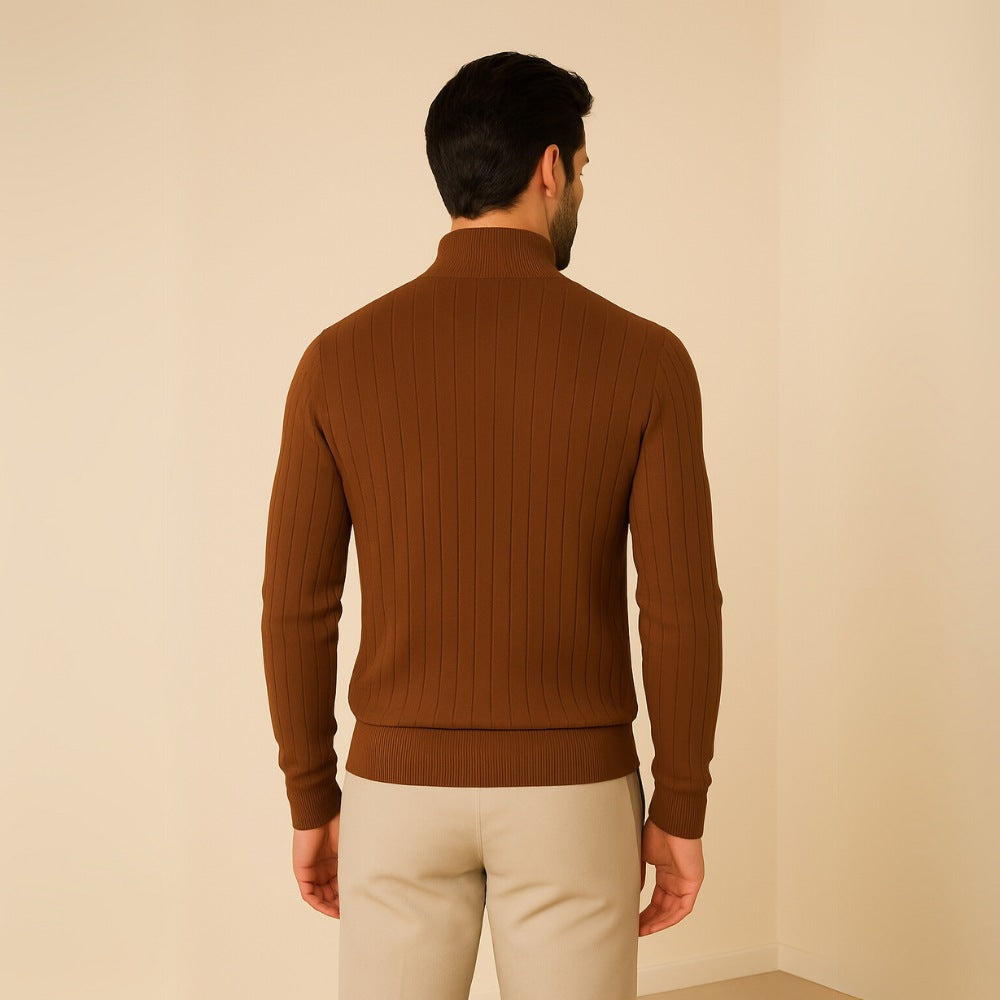 Pull Verri pour homme, col montant et fermeture éclair