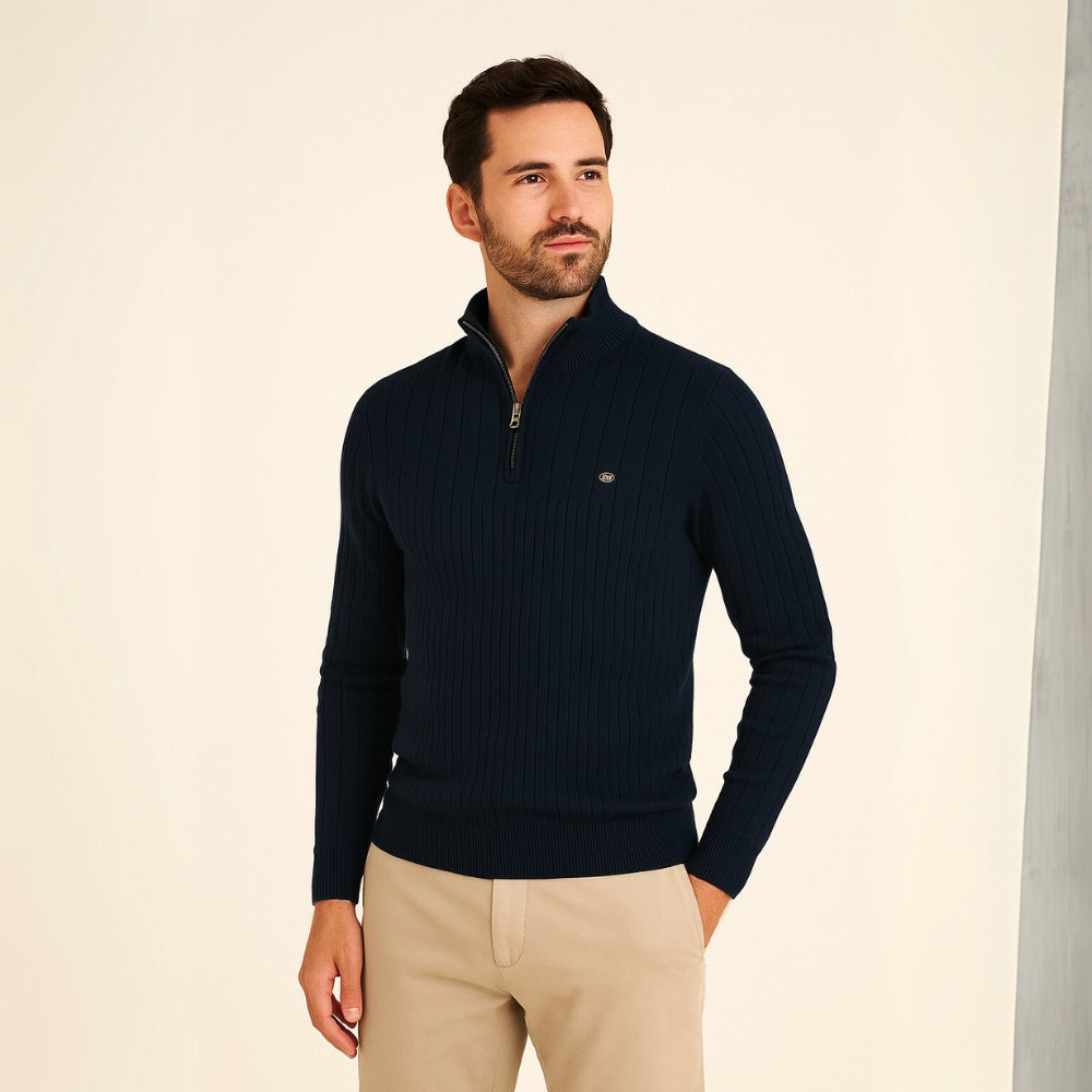 Pull Verri pour homme, col montant et fermeture éclair