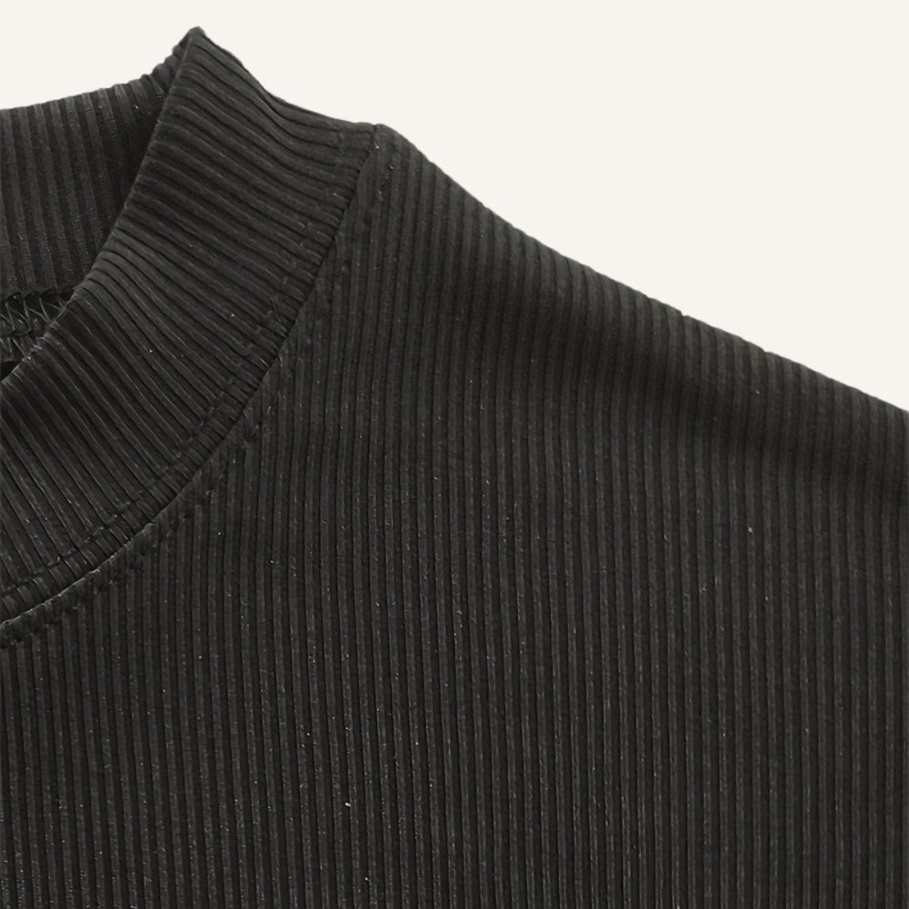 T-shirt Clarence col montant côtelé pour homme