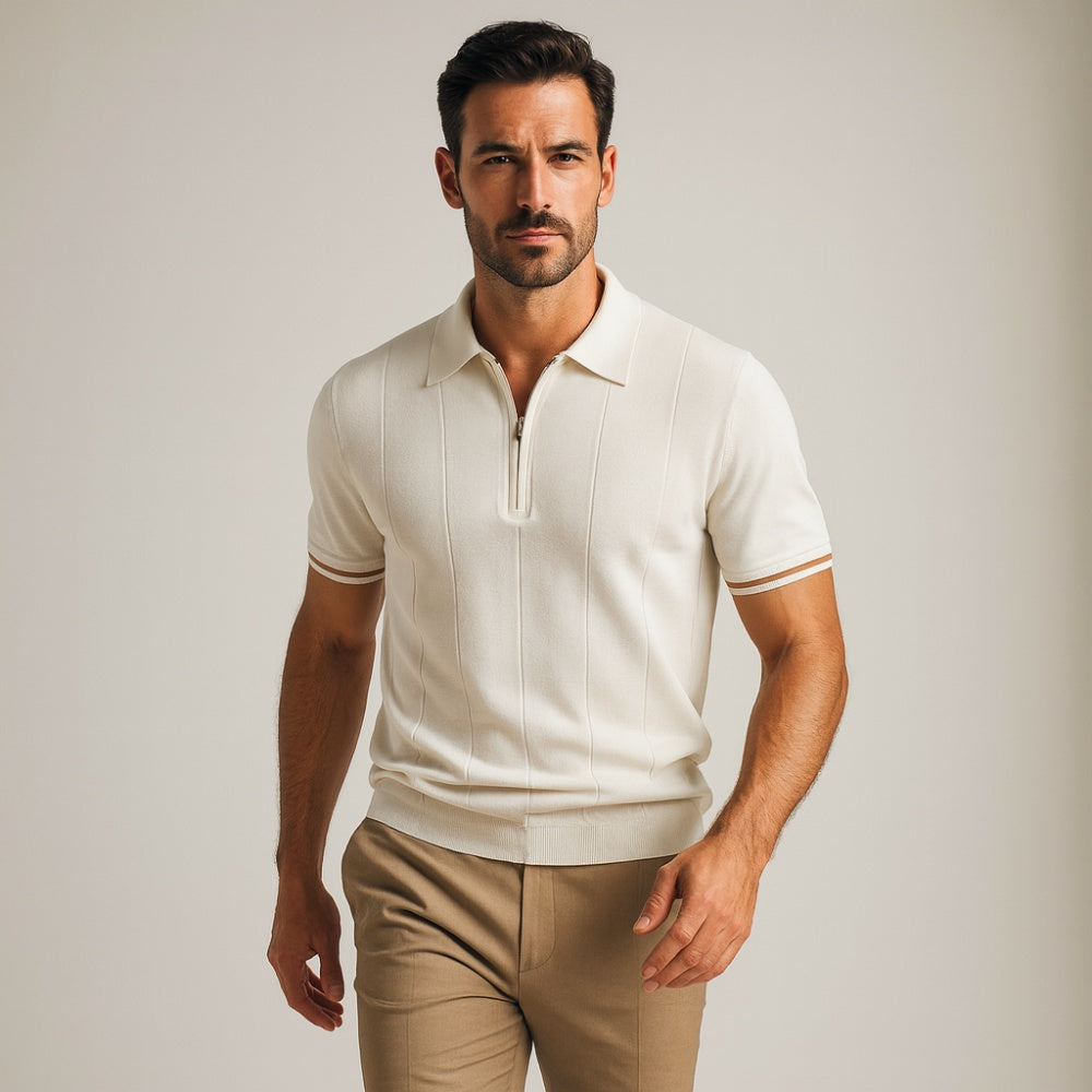 Polo Vissori demi-zip pour homme