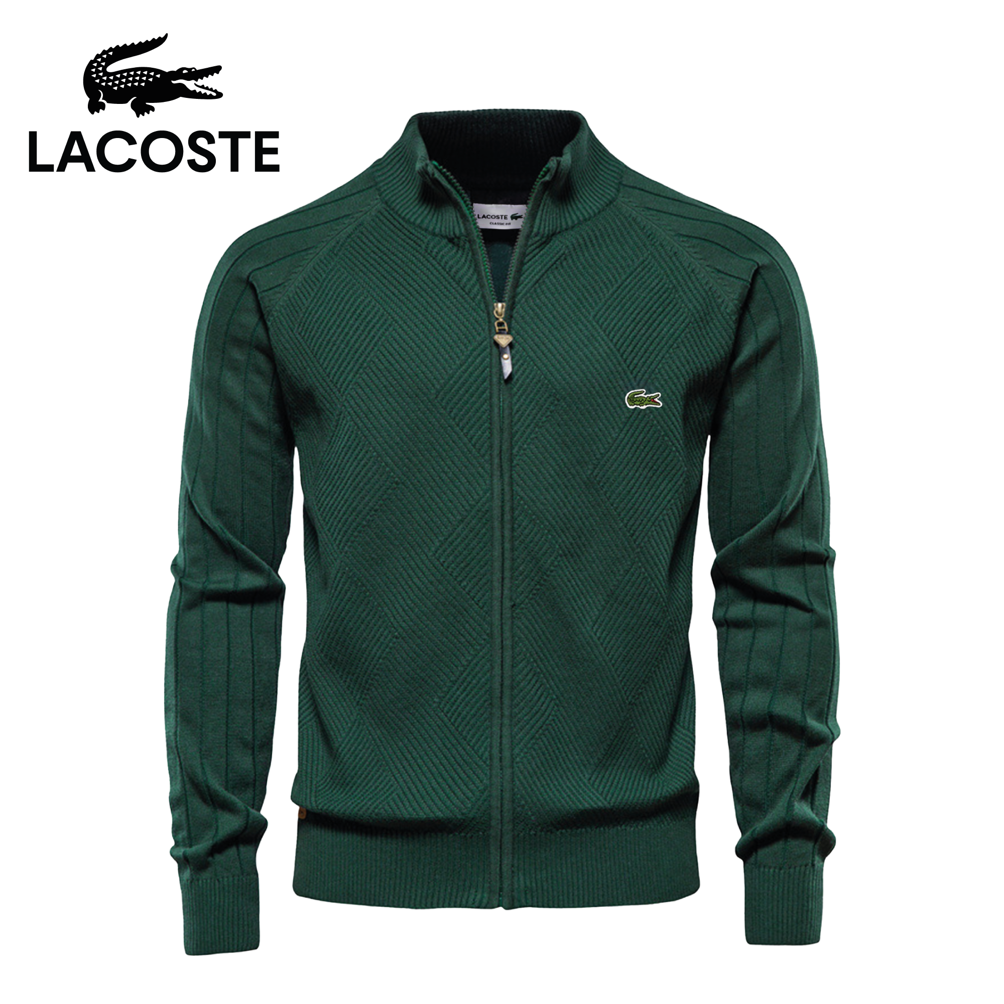 Pull Zippé Texturé LC Homme