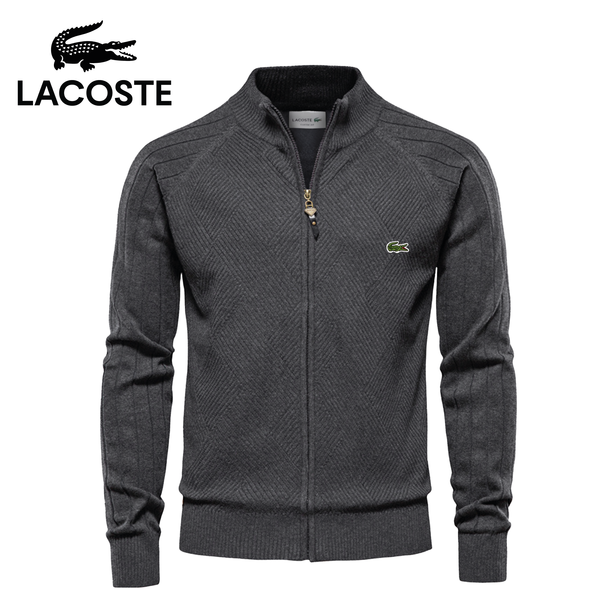 Pull Zippé Texturé LC Homme