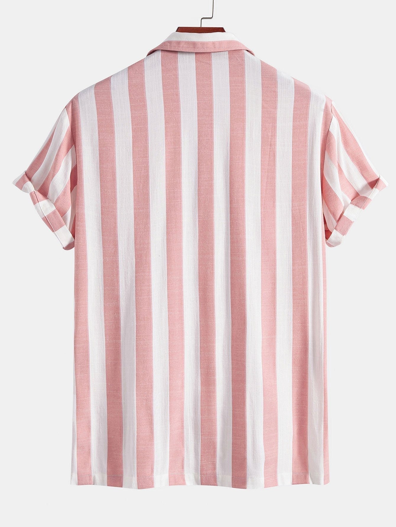 Striped Cuban Collar Shirt & Straight Leg Linen Pants