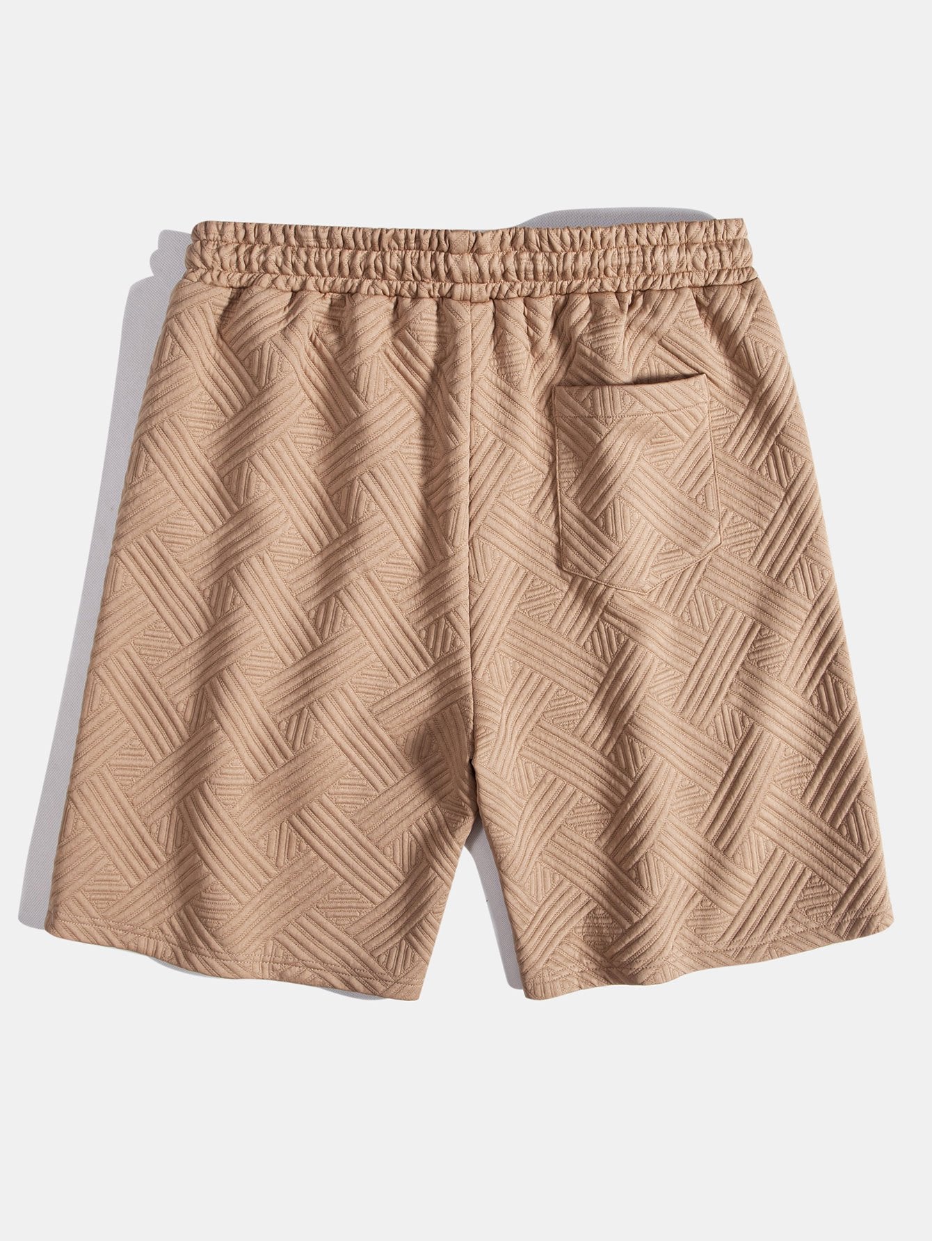 Texture Jacquard Button Up Shirt & Shorts