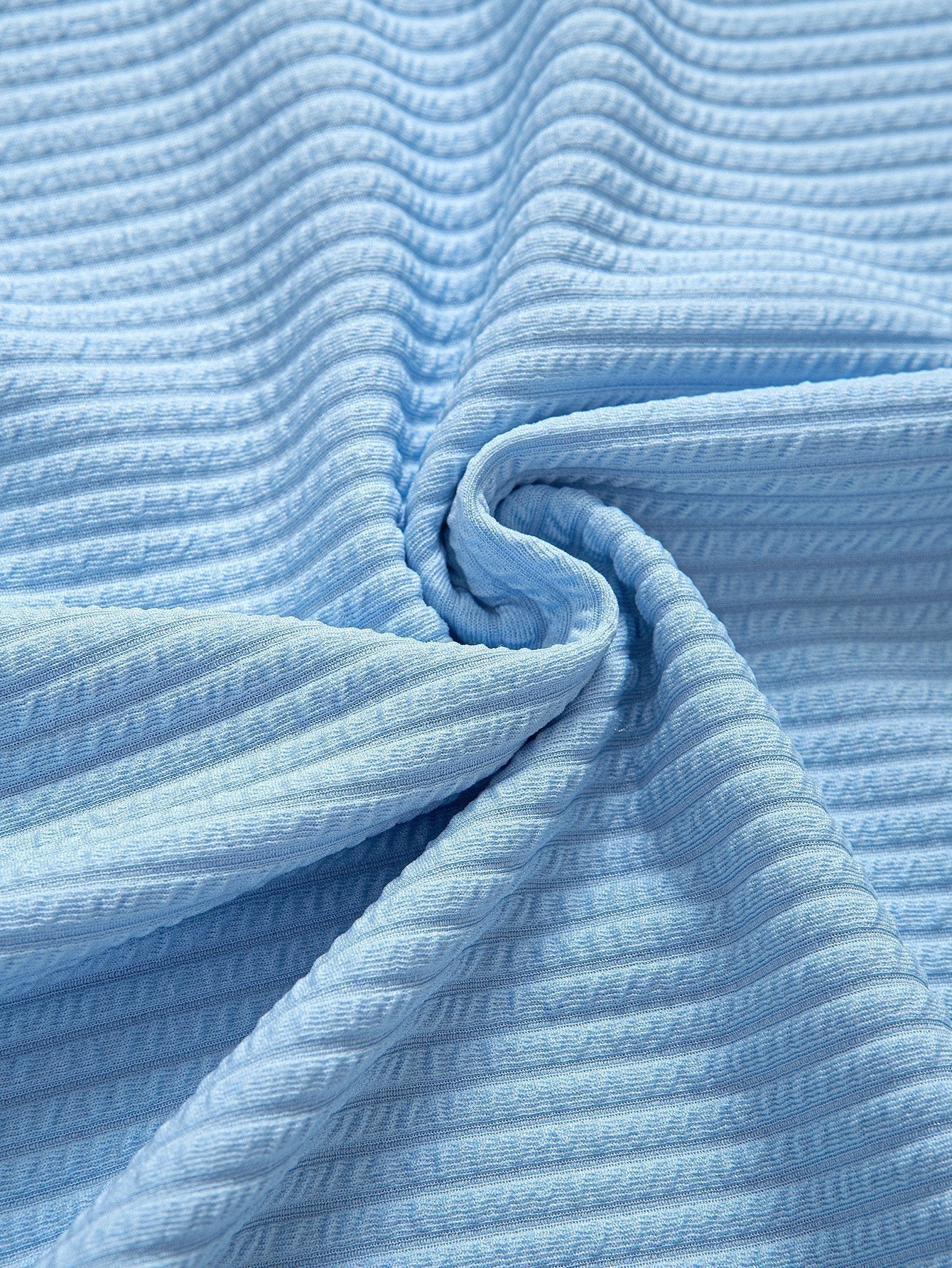 Muscle Fit Notch Ribbed Arc Hem T-Shirt & Drawstring Ribbed Shorts