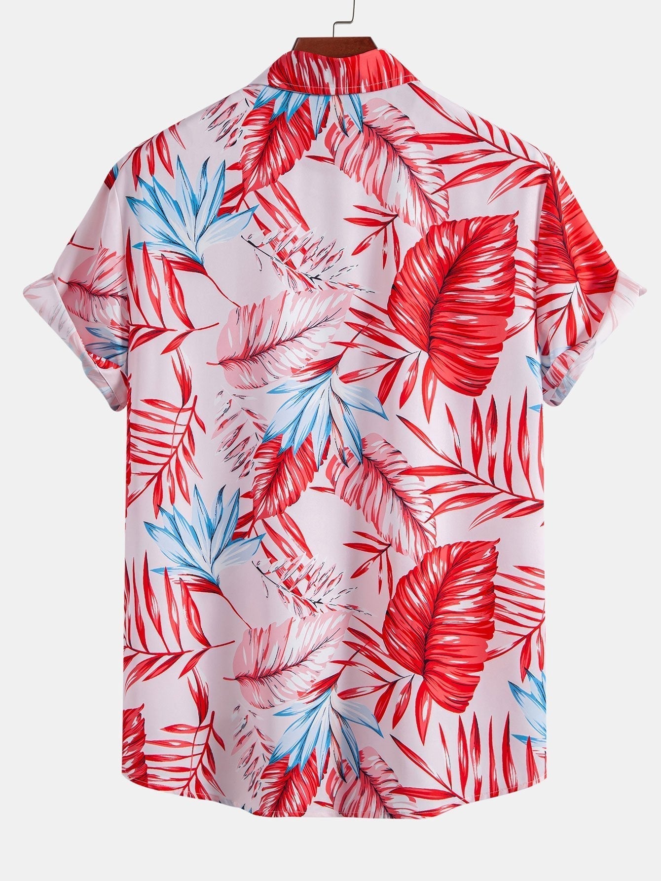 Tropical Print Button Up Shirt & Swim Shorts