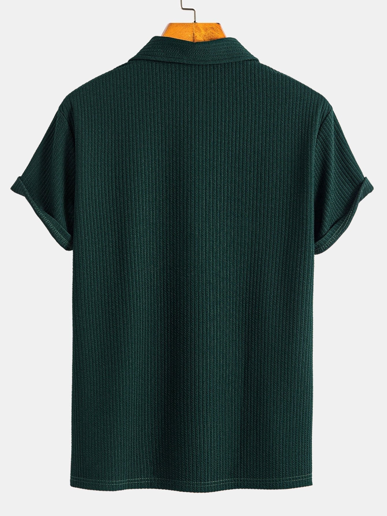 Muscle Fit Ribbed Half Zip Polo & Shorts