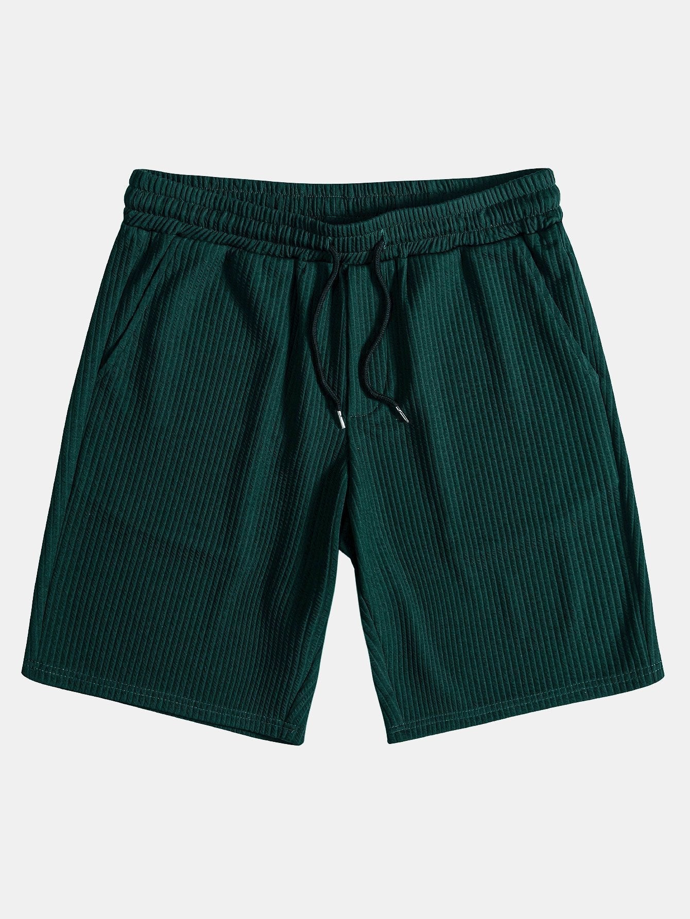 Muscle Fit Ribbed Half Zip Polo & Shorts