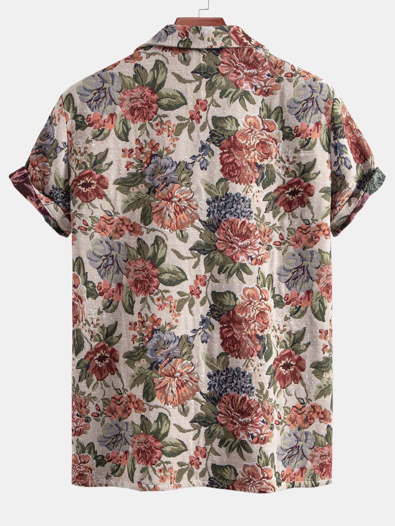 Floral Jacquard Cuban Shirt & Shorts