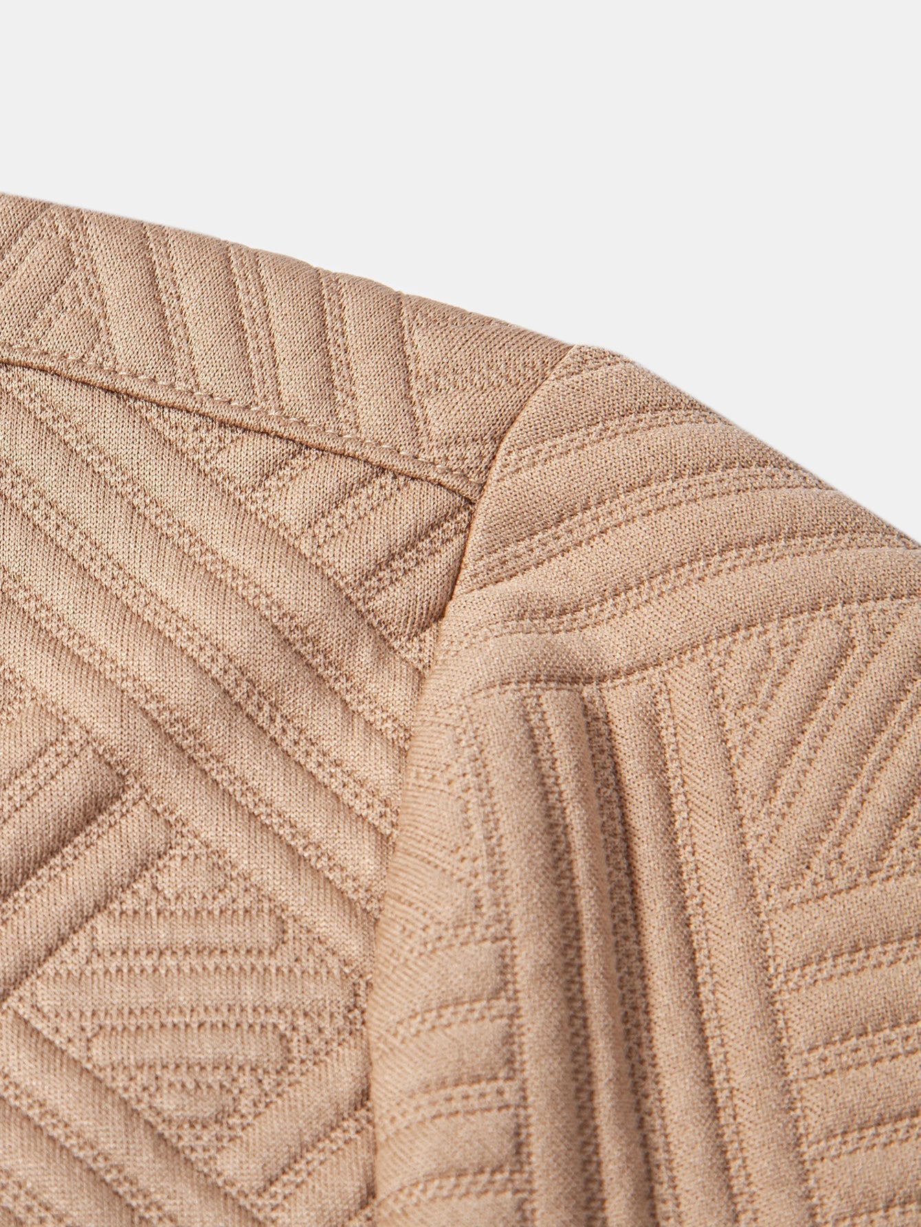 Texture Jacquard Button Up Shirt & Shorts