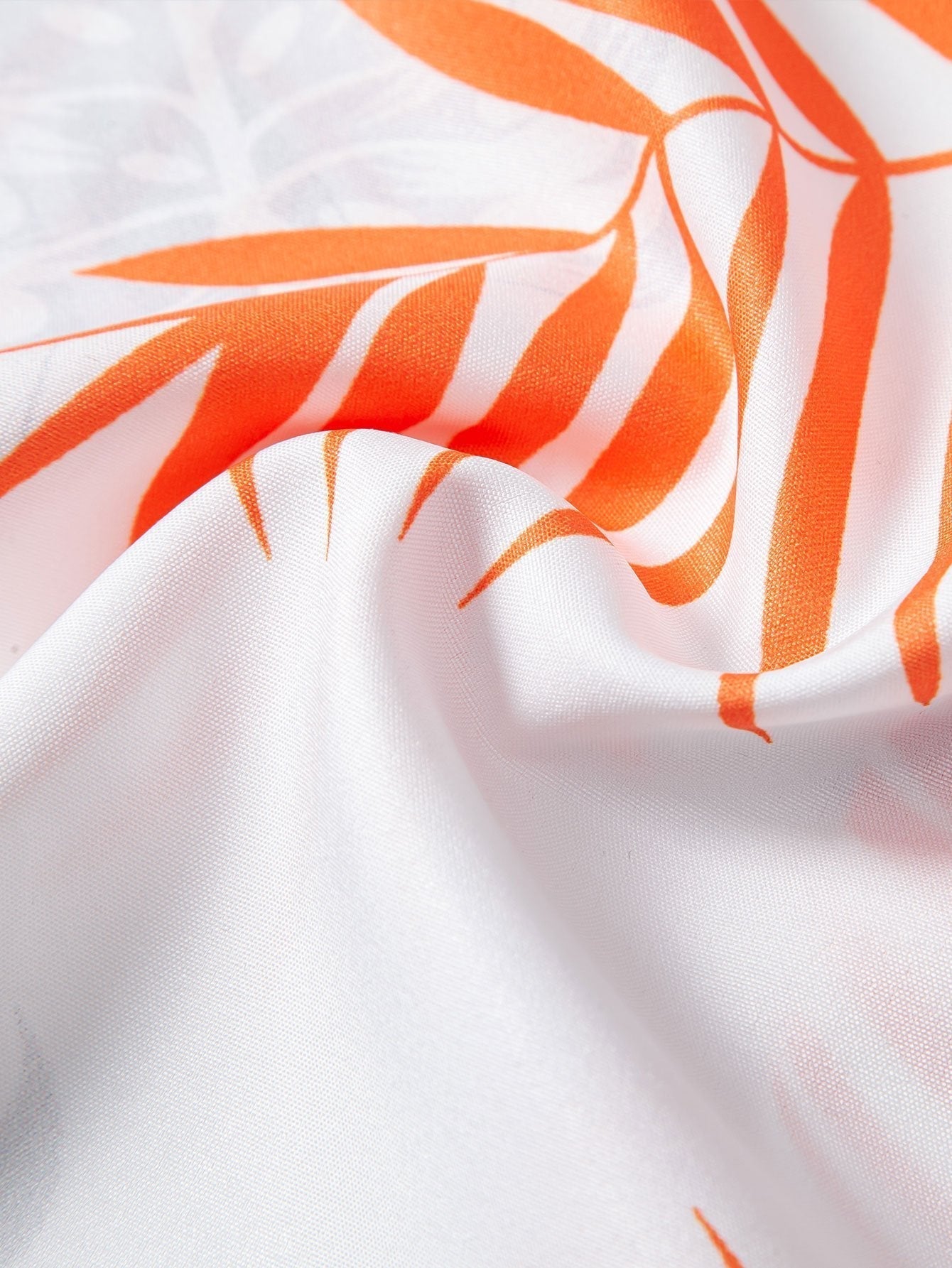 Leaf Print Button Up Shirt & Swim Shorts