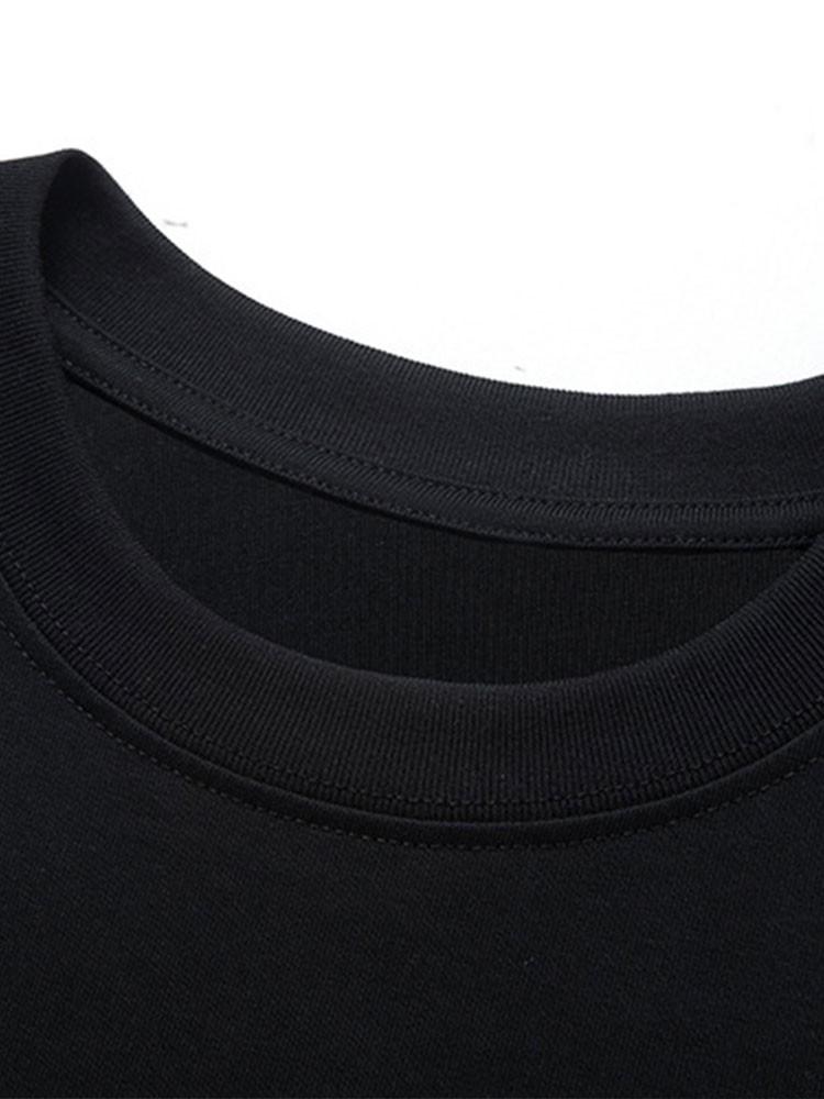 Los Angeles Letter Print Drop Shoulder Oversize T-Shirt & Corduroy Shorts