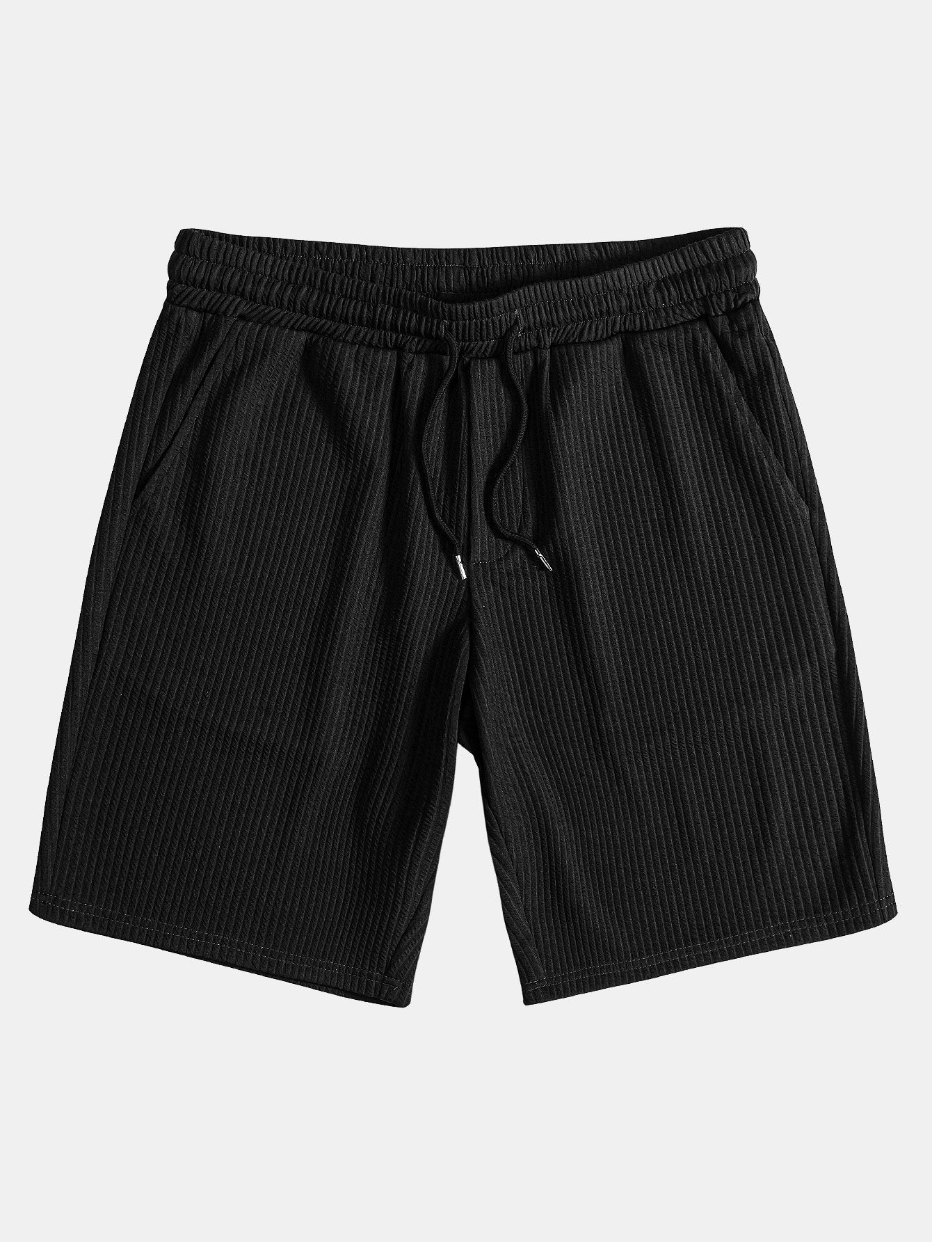 Muscle Fit Ribbed Half Zip Polo & Shorts