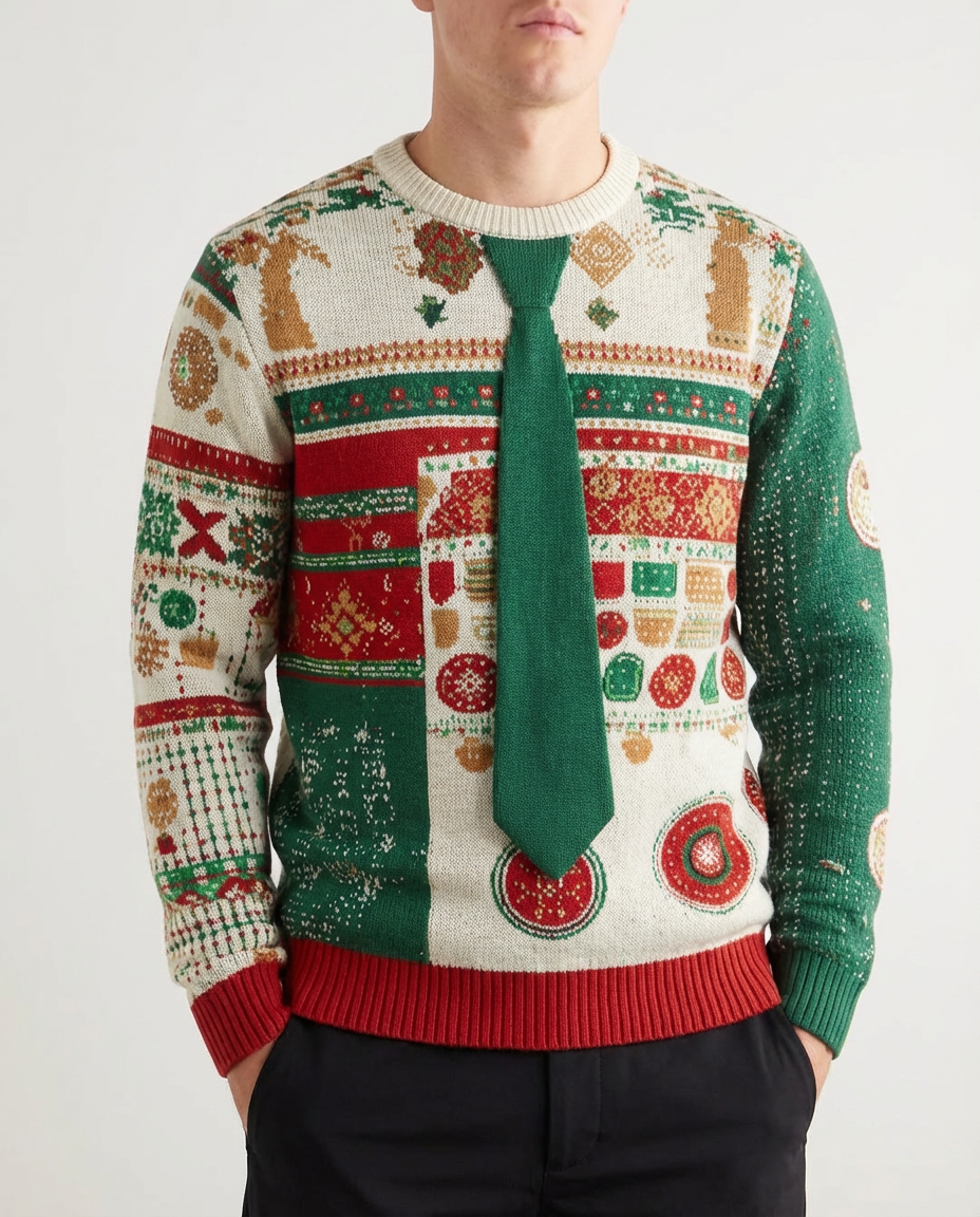 Pull de Noël 3D - Cravate – Edition Exclusive