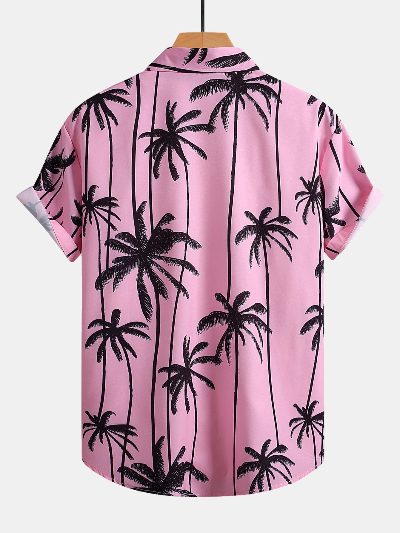 Palm Tree Print Button Up Shirt & Swim Shorts