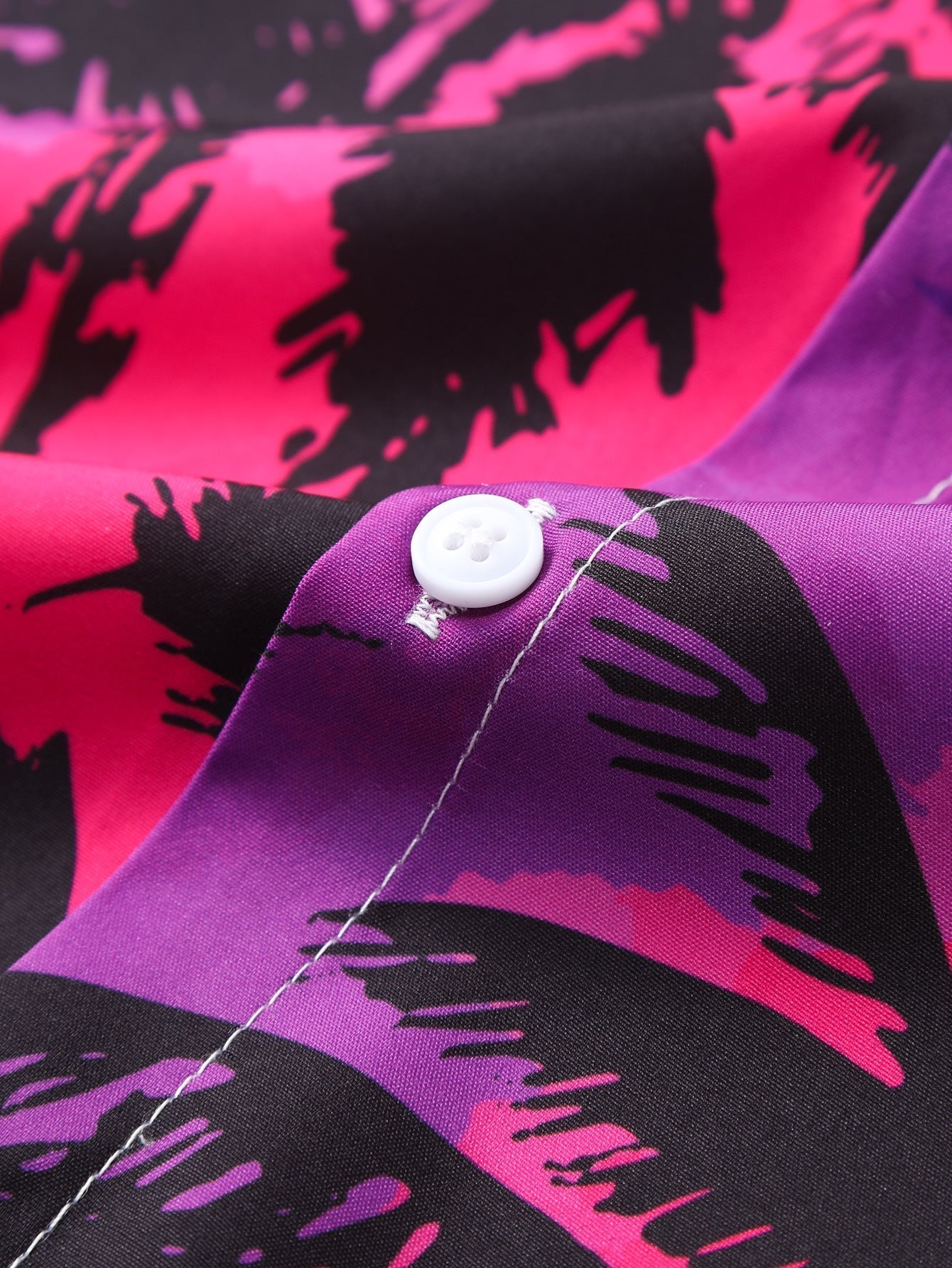 Palm Tree Print Button Up Shirt & Swim Shorts