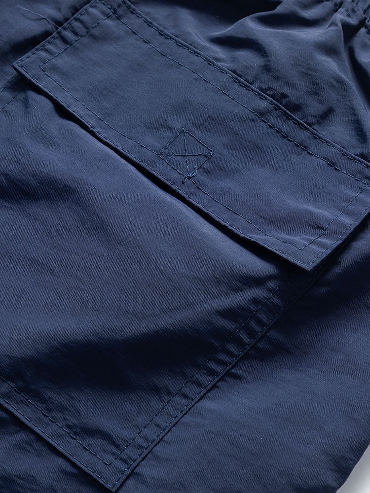 Palm Tree Silhouette Print Cotton T-Shirt & Swim Shorts