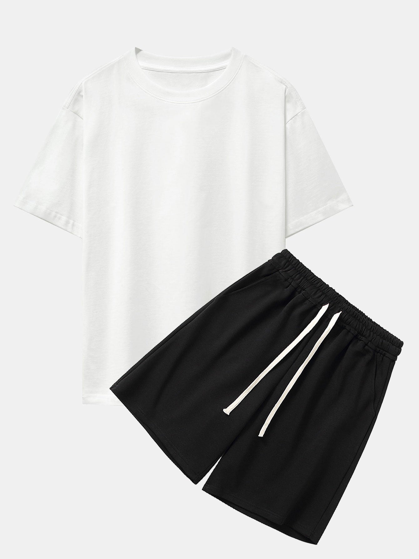 Heavy Weight Drop Shoulder Oversize T-Shirt & Jersey Shorts