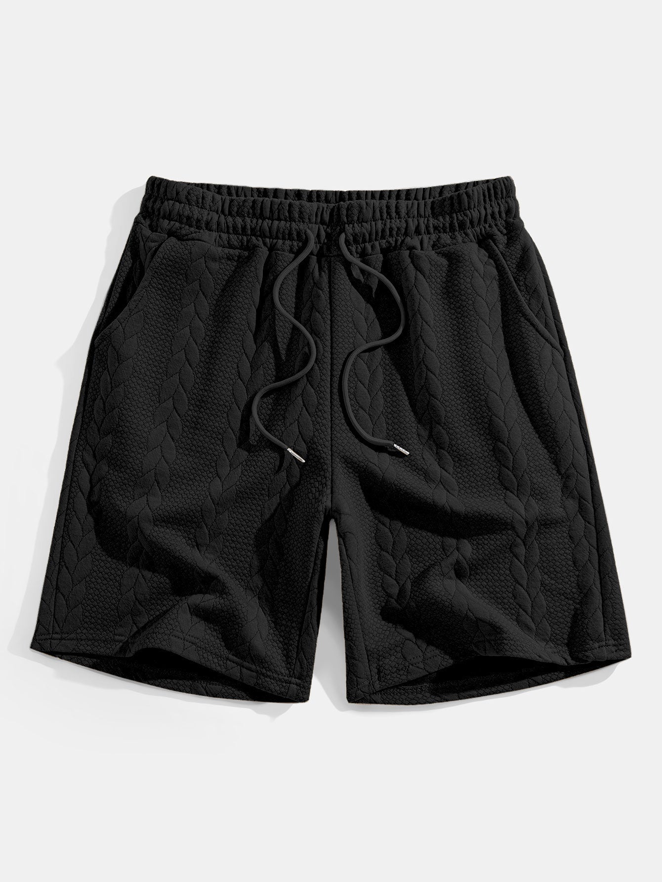 Relax Fit Mid-Length Sleeve Twist Jacquard T-Shirt & Shorts