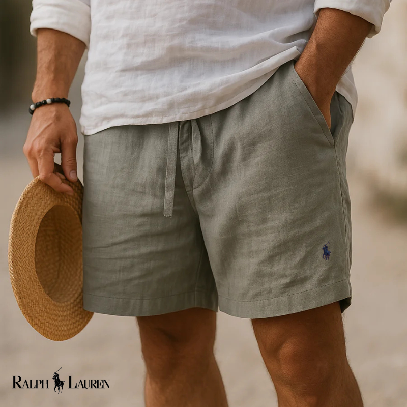 Ralph Lauren| Short Capri en Lin Héritage