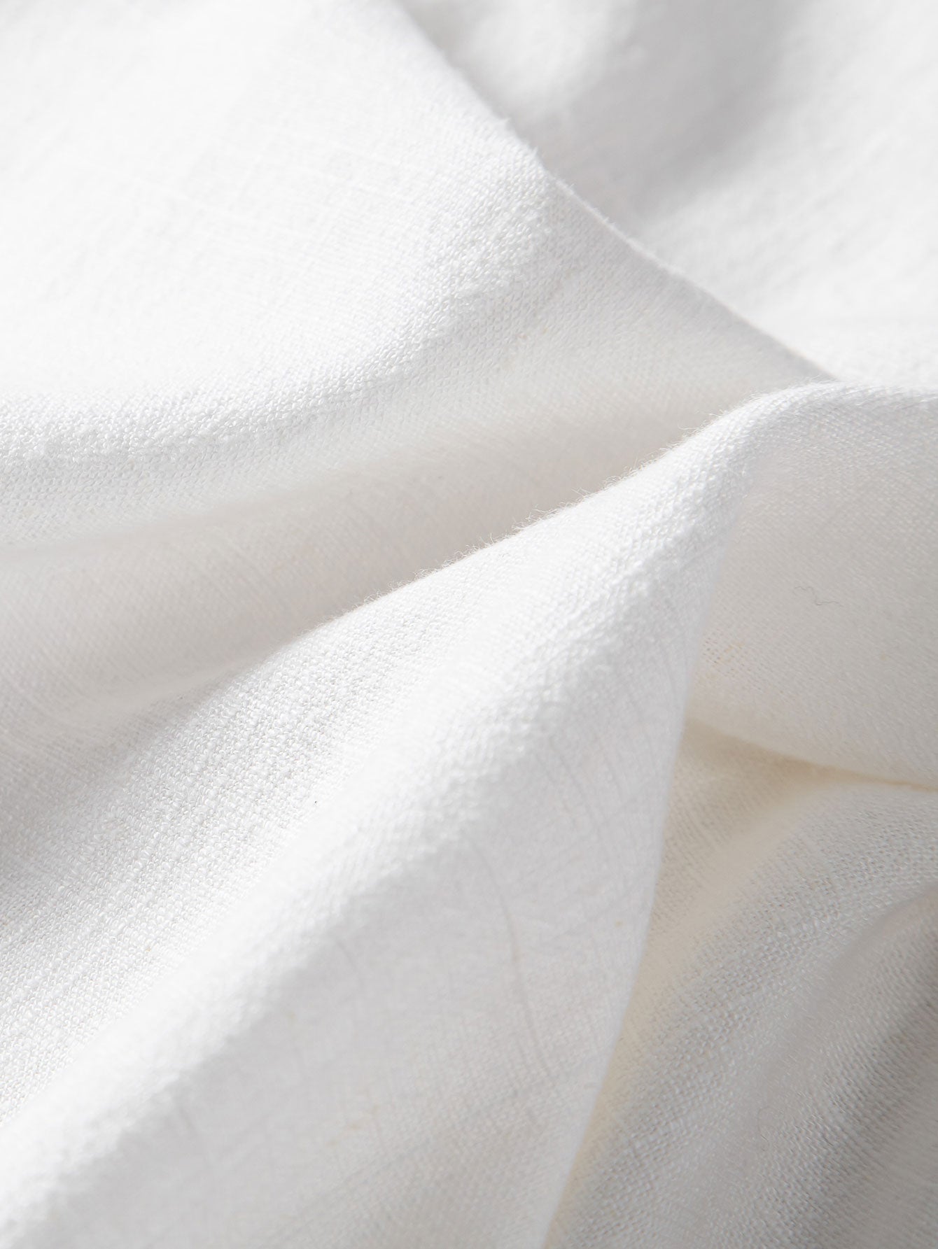 Short Sleeve V Neck Linen Rayon Blend Shirt & Wrinkle Textured Straight Leg Pants