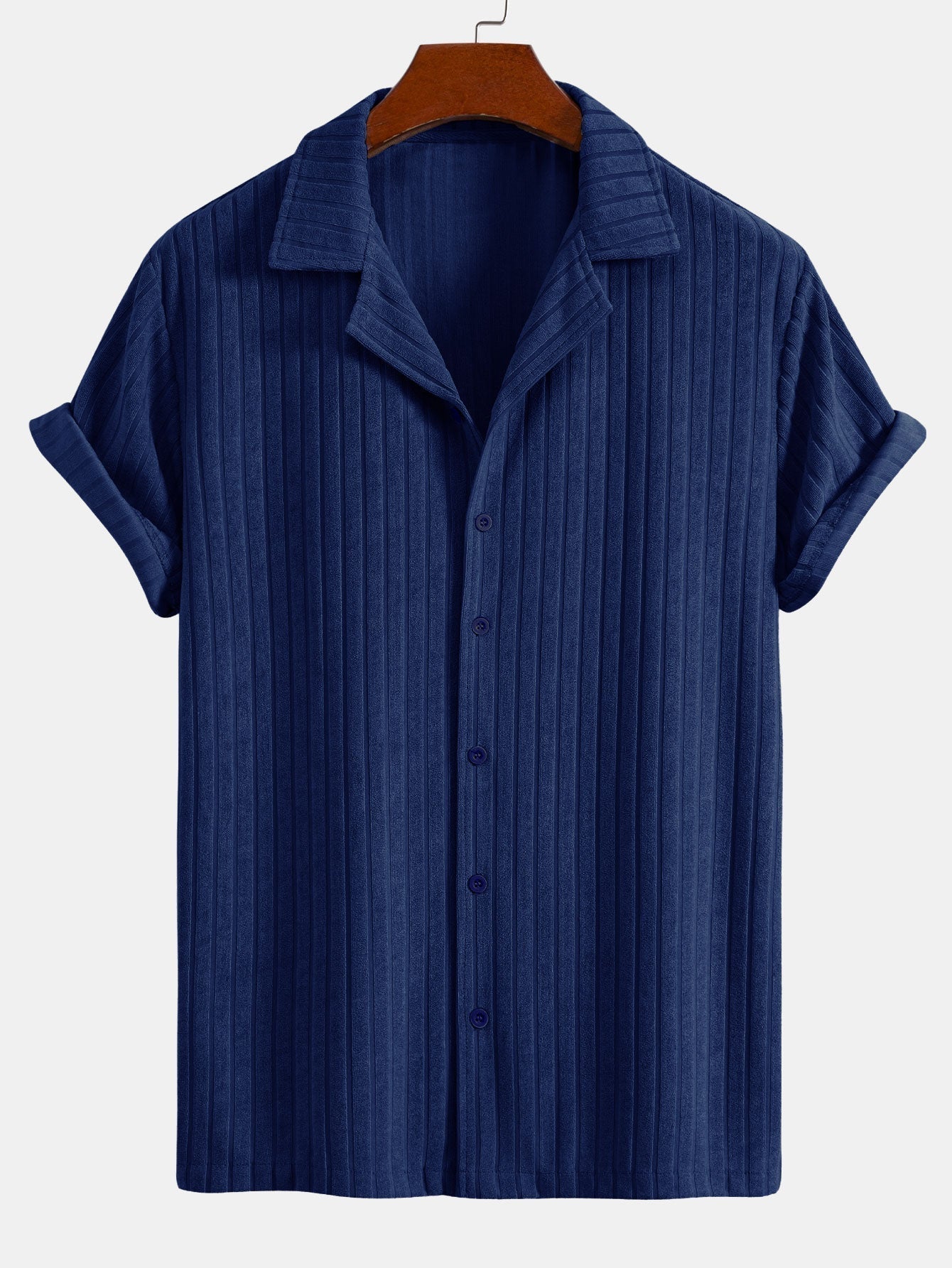 Striped Terry Cuban Shirt & Striped Terry Cuban Shorts