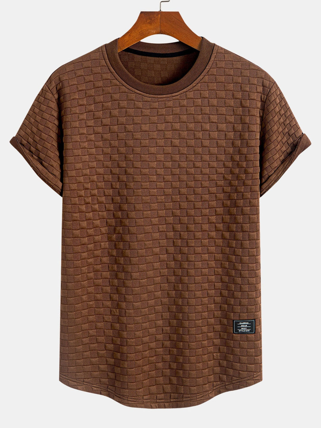 Checkerboard Jacquard Arc Hem T-Shirt & Checkerboard Jacquard Shorts