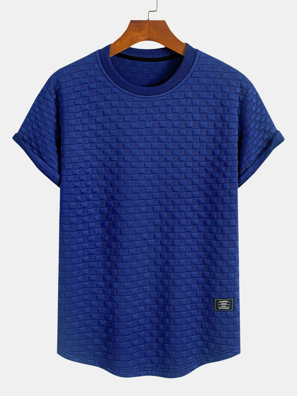 Checkerboard Jacquard Arc Hem T-Shirt & Checkerboard Jacquard Shorts