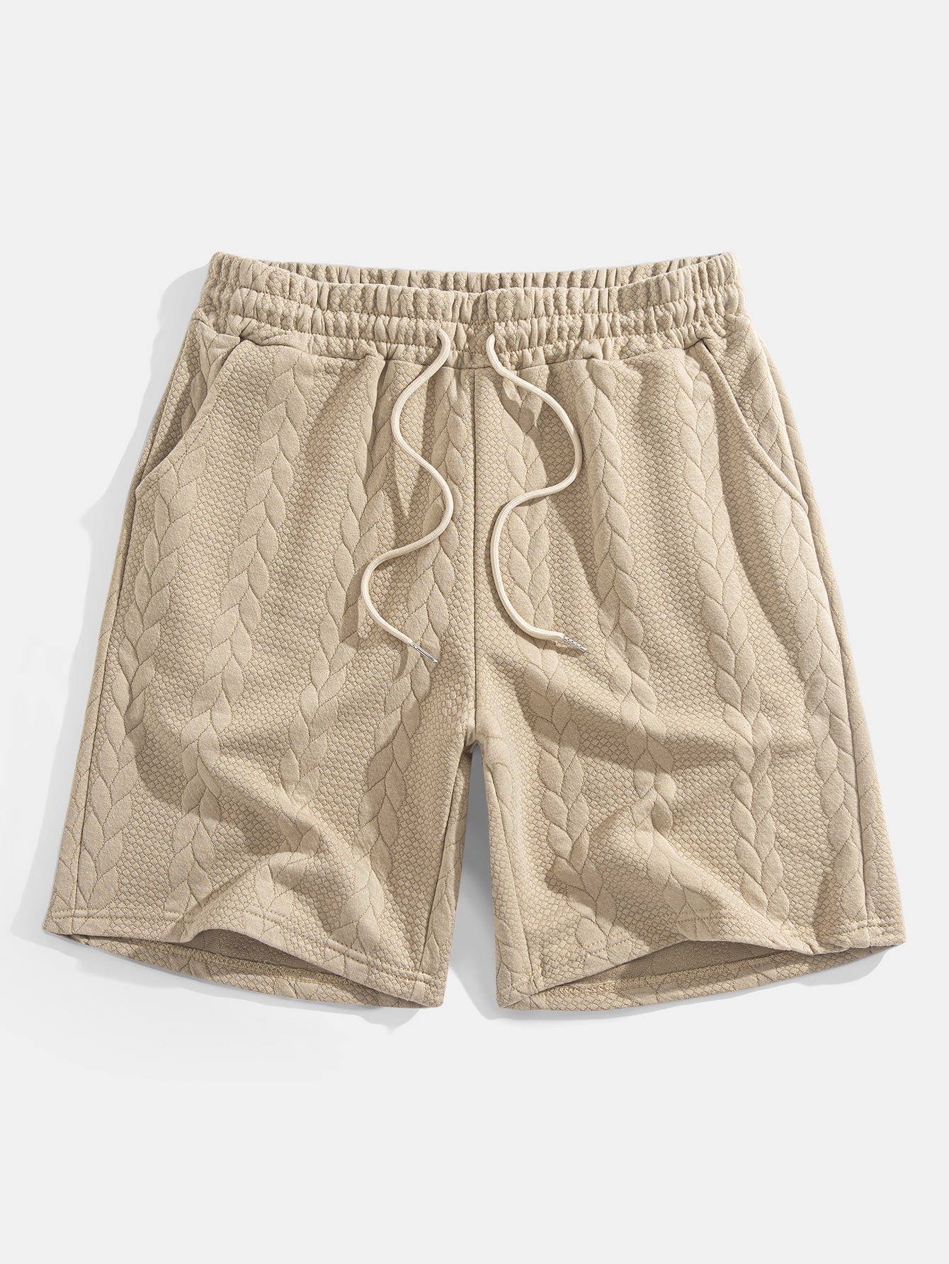 Relax Fit Mid-Length Sleeve Twist Jacquard T-Shirt & Shorts