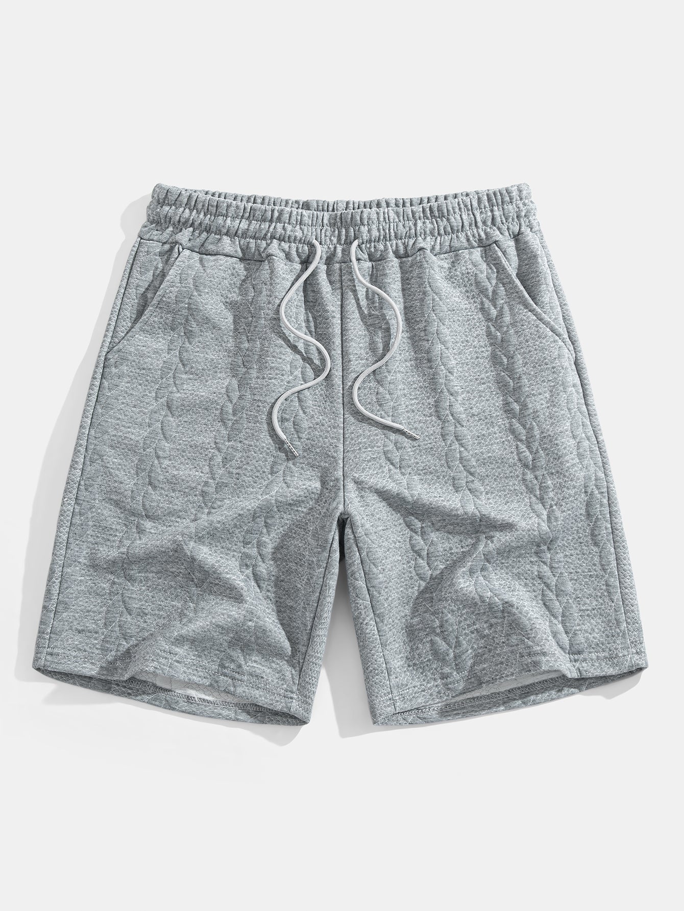 Relax Fit Mid-Length Sleeve Twist Jacquard T-Shirt & Shorts