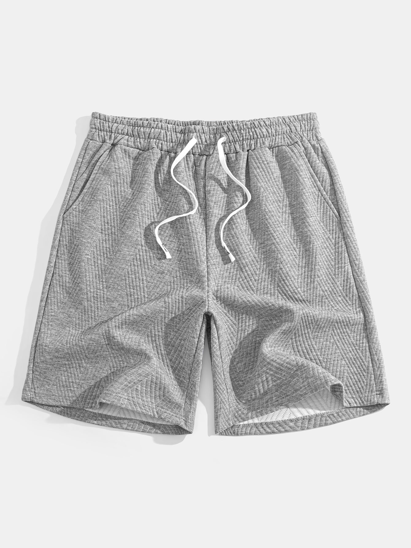 Striped Jacquard Sleeveless Hooded T-Shirt & Shorts