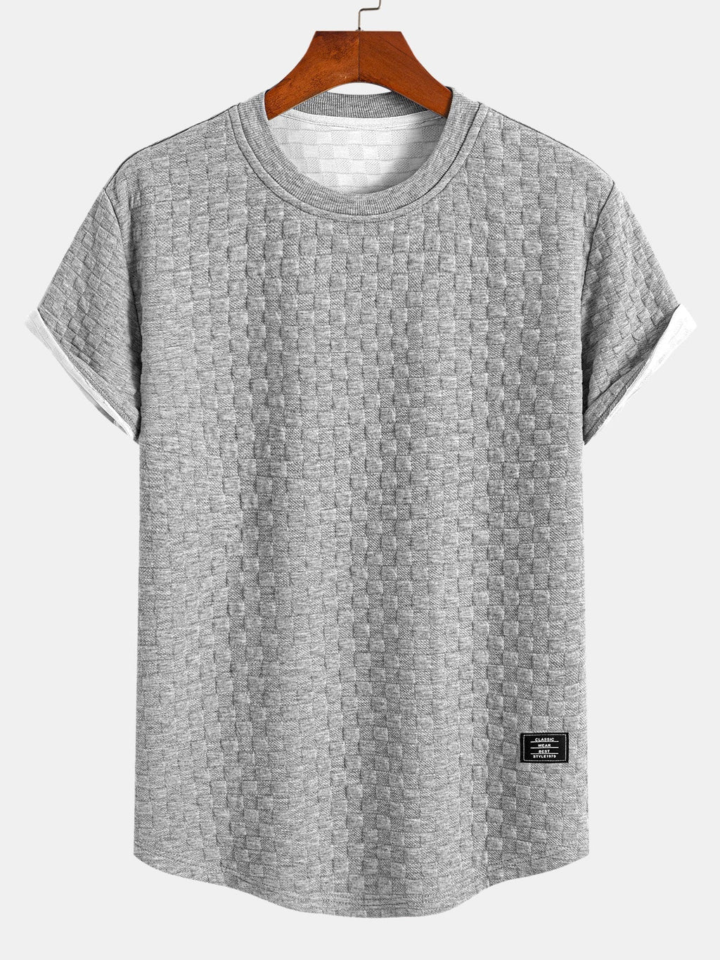 Checkerboard Jacquard Arc Hem T-Shirt & Checkerboard Jacquard Shorts