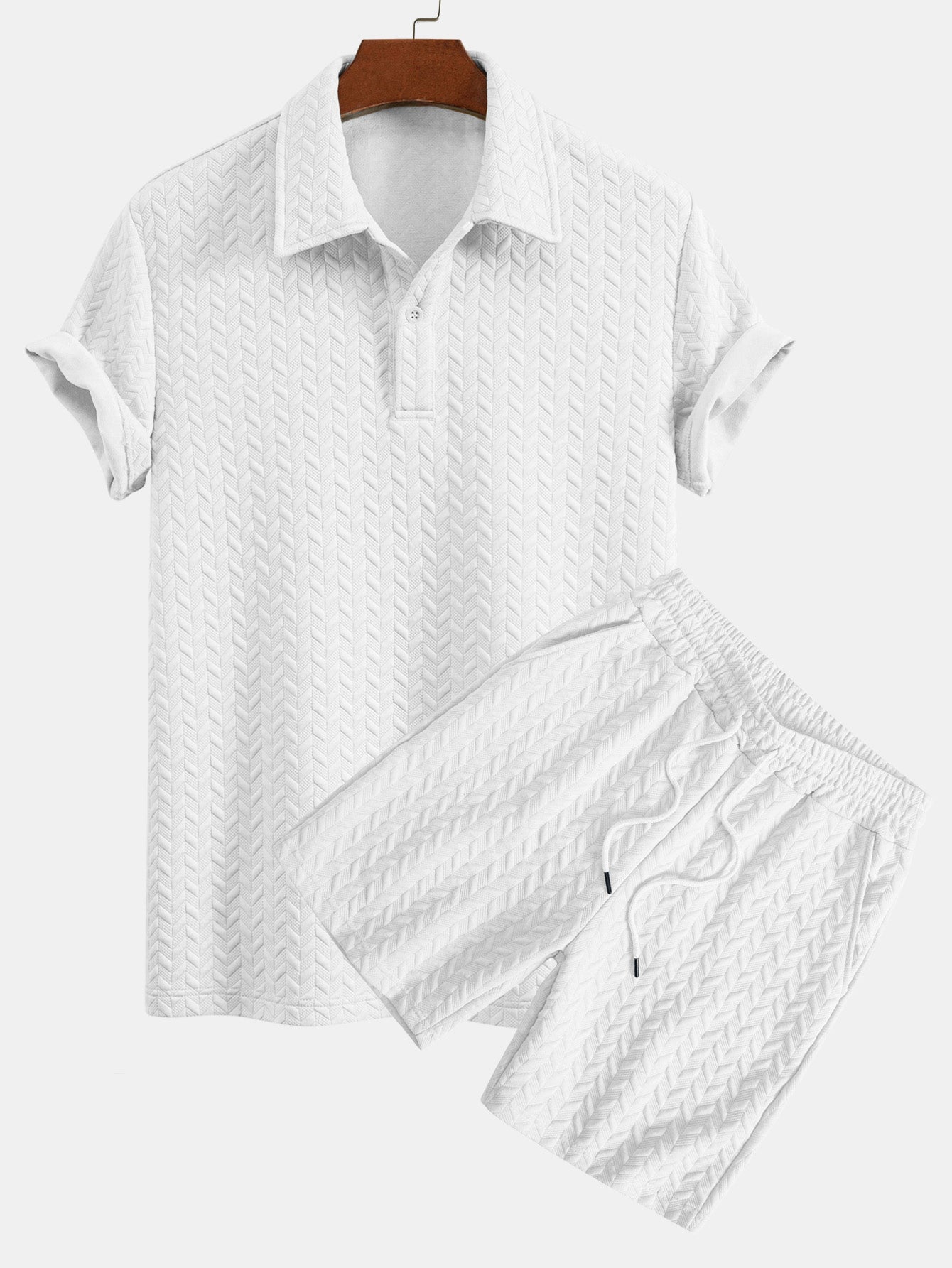 Geometric Jacquard Polo & Geometric Jacquard Shorts