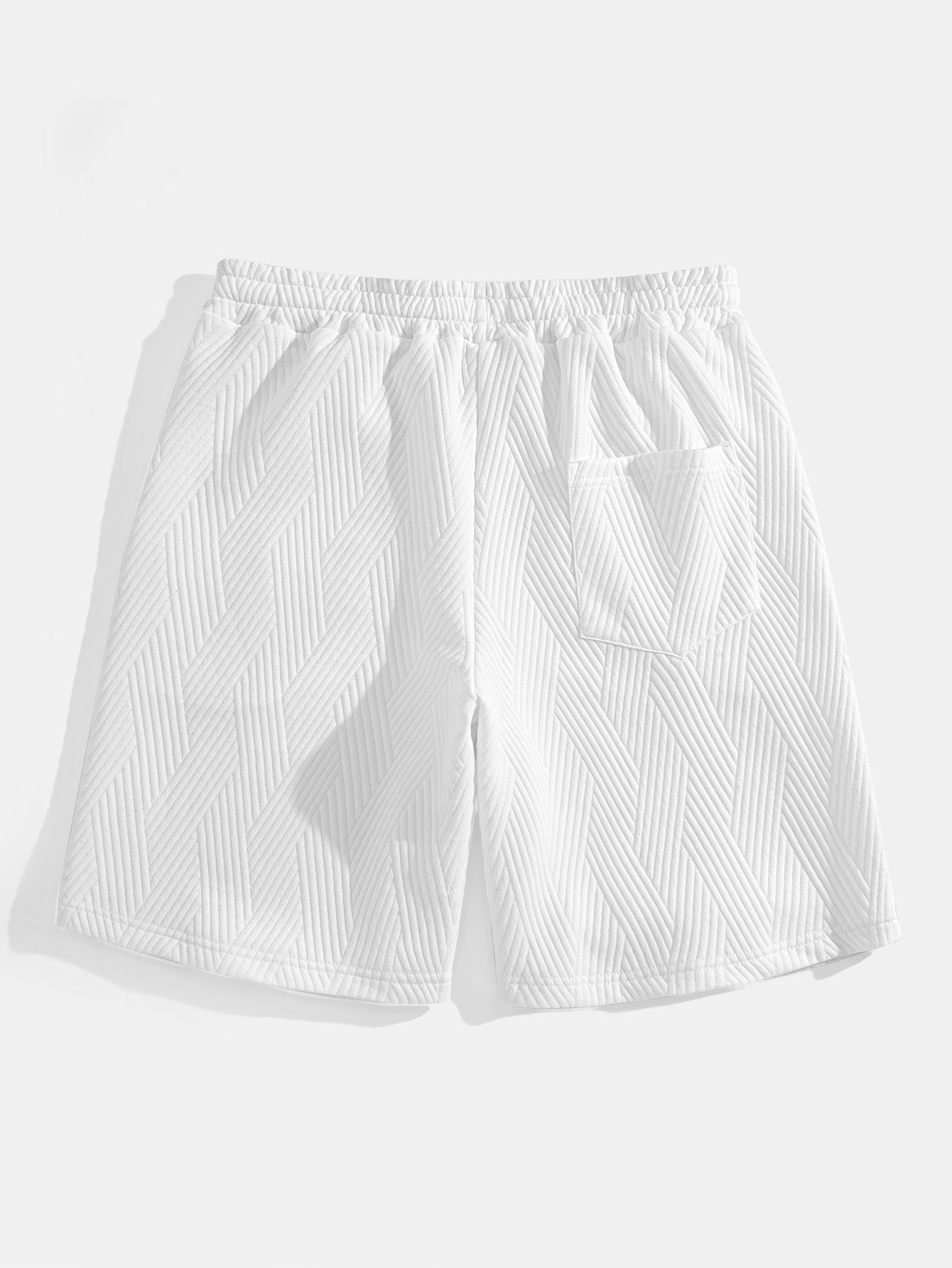 Striped Jacquard Sleeveless Hooded T-Shirt & Shorts