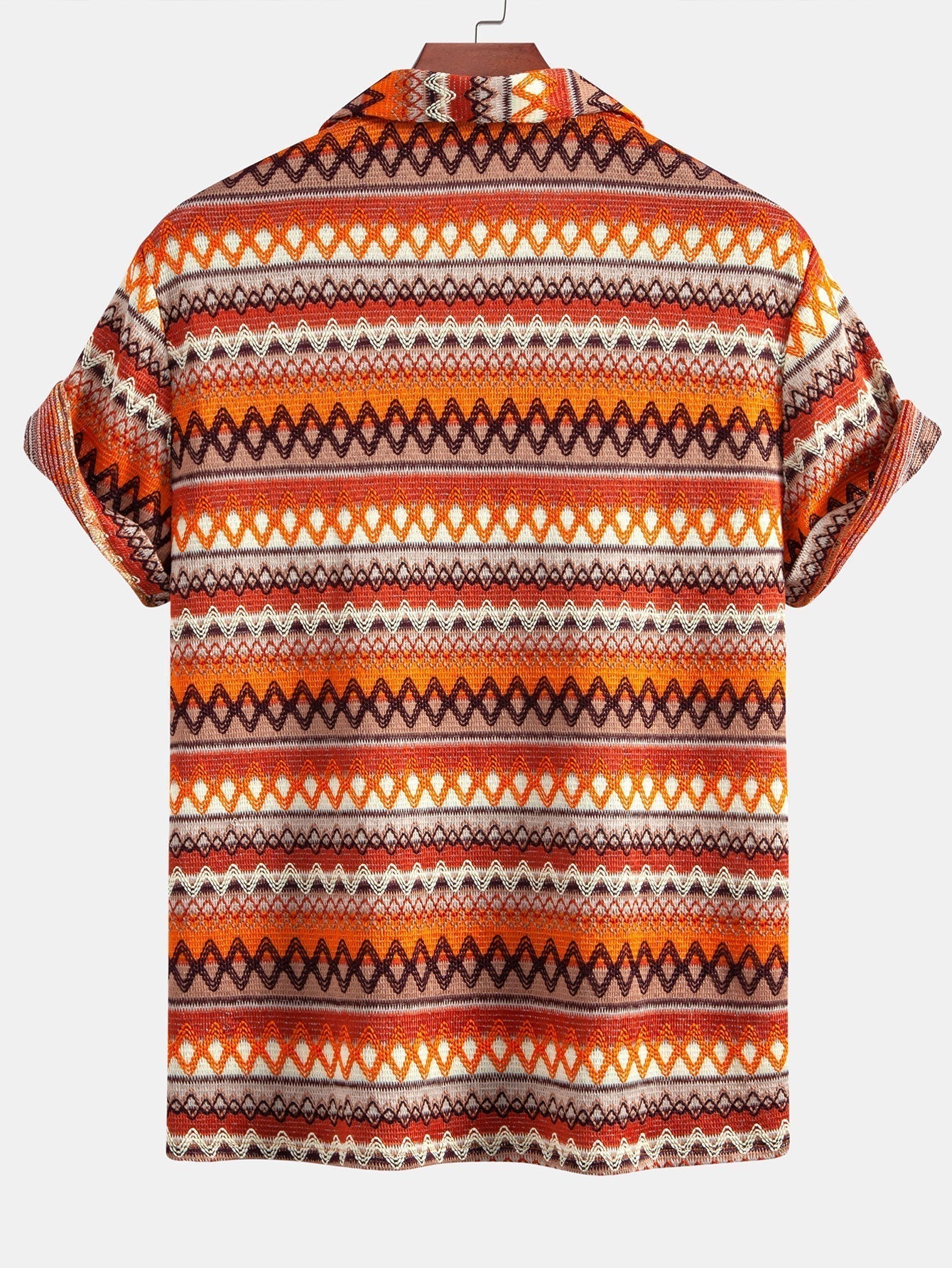 Geometric Cuban Shirt & Straight Leg Linen Pants