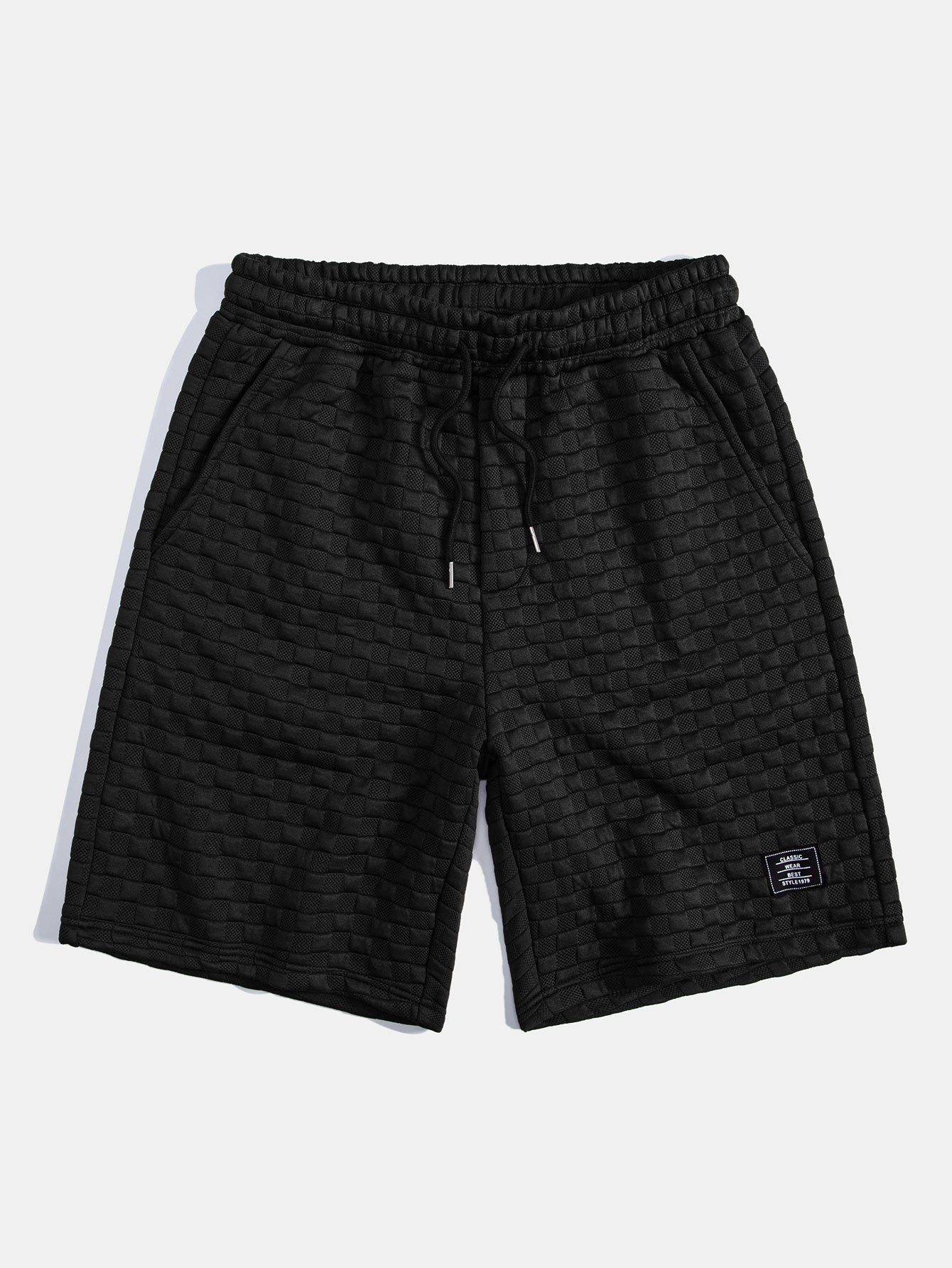 Checkerboard Jacquard  Arc Hem T-Shirt & Checkerboard Jacquard Shorts