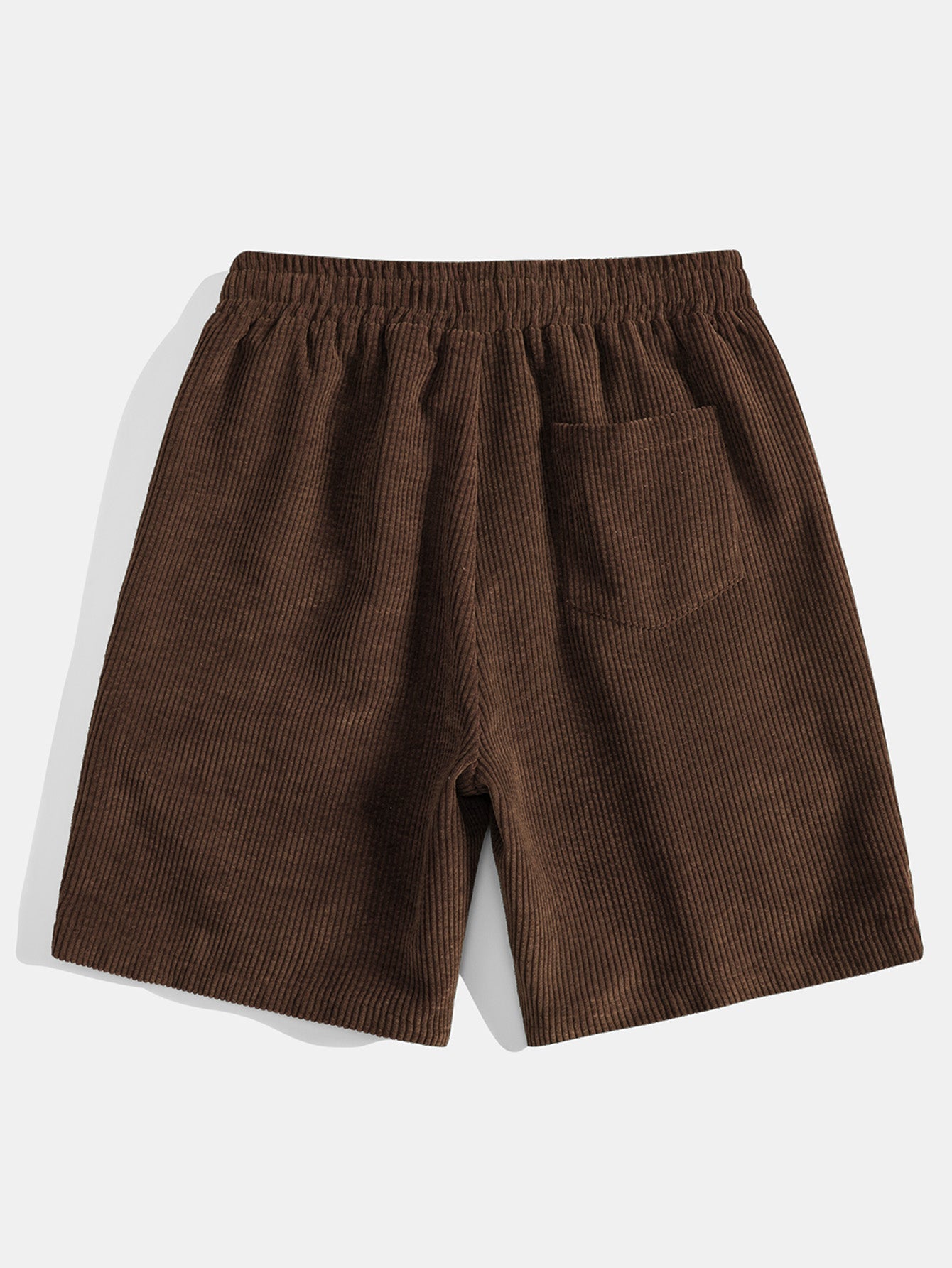 Checkerboard Dissolving Bear Drop Shoulder Oversize T-Shirt & Corduroy Shorts