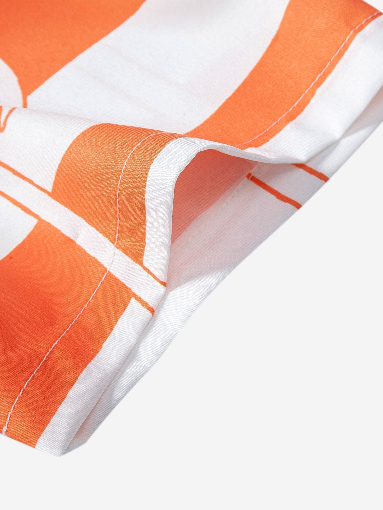 Palm Tree Print Button Up Shirt & Man Mid Length Drawstring Swim Shorts