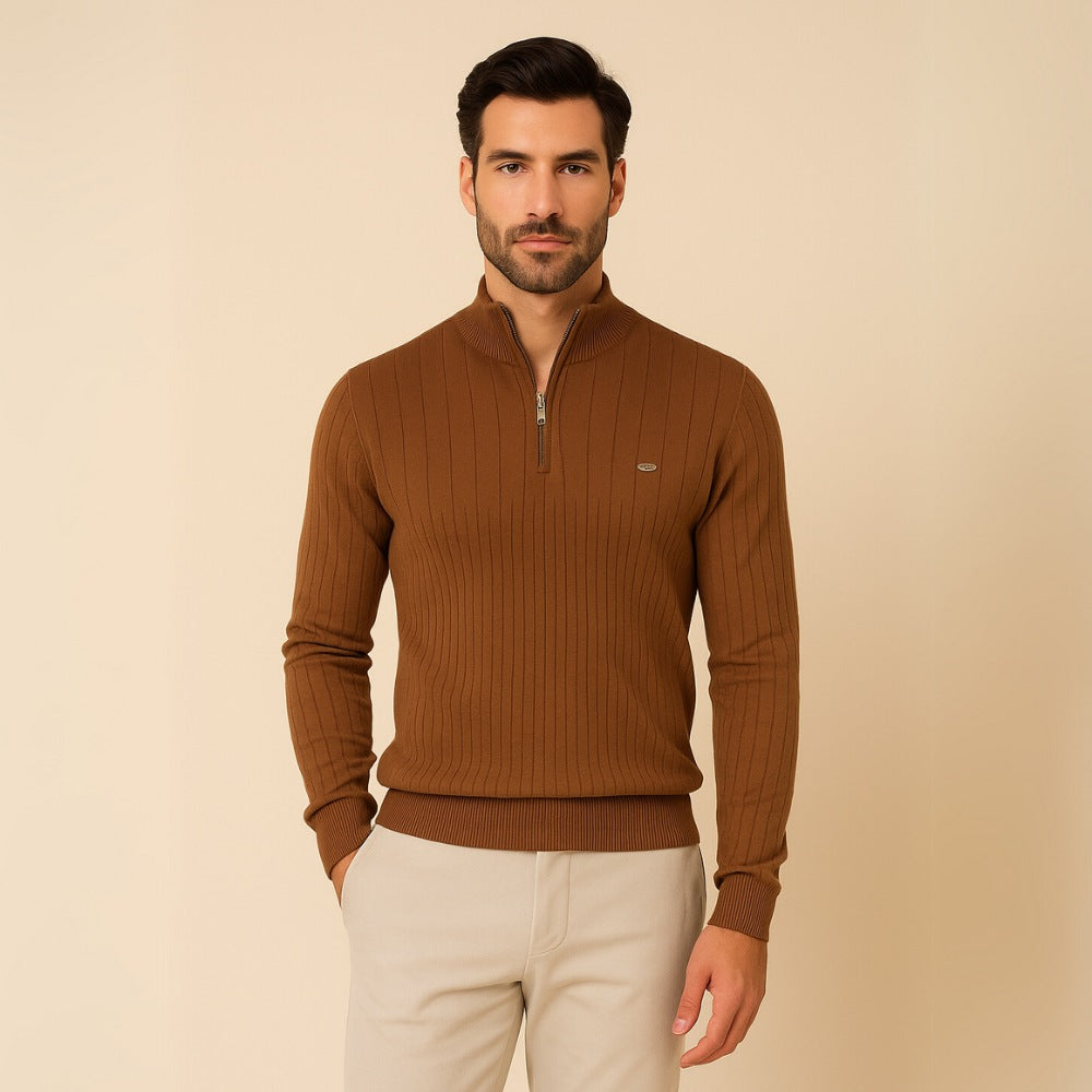 Pull Verri pour homme, col montant et fermeture éclair