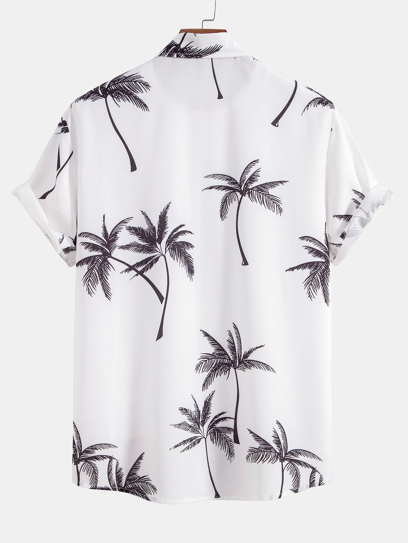 Palm Tree Print Button Up Shirt & Palm Tree Print Swim Shorts