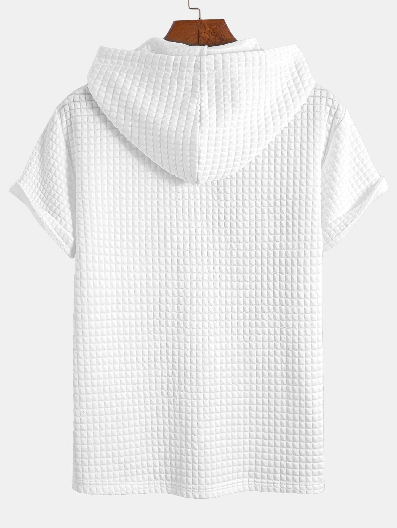 Kangaroo Pocket Waffle Hooded T-Shirt & Shorts