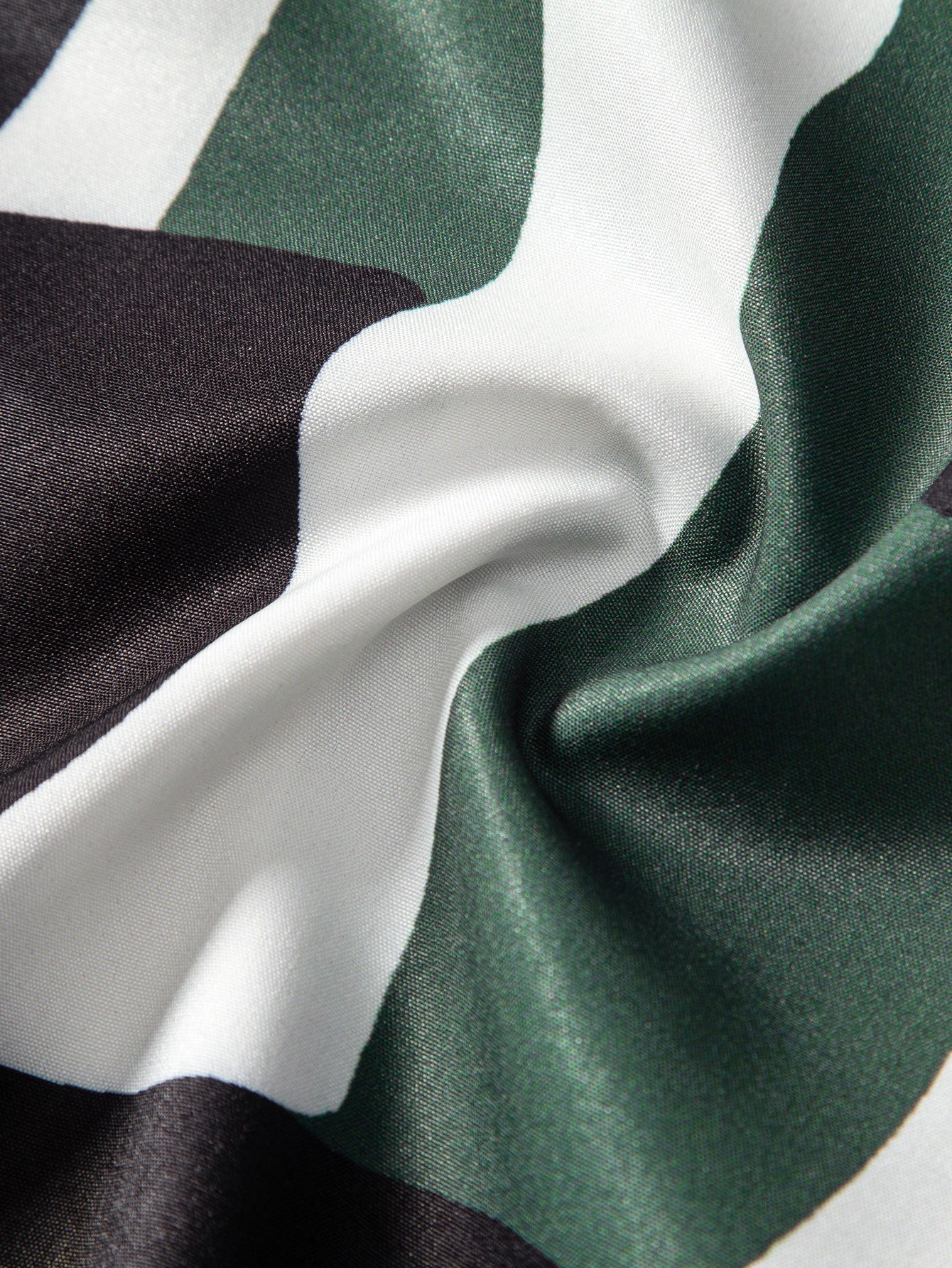 Colorblock Print Button Up Shirt & Swim Shorts