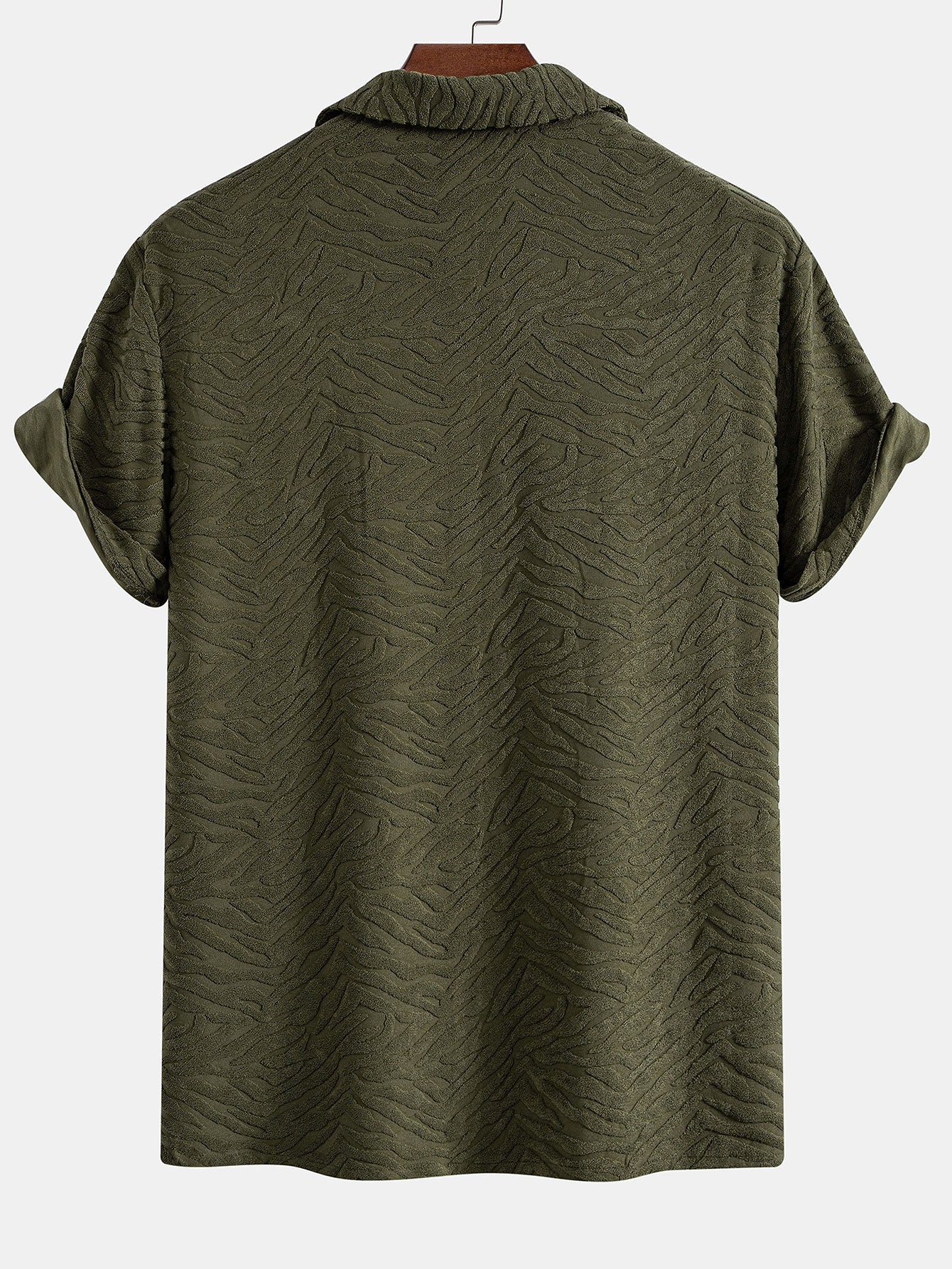 Animal Texture Terry Cuban Shirt & Straight Leg Linen Pants