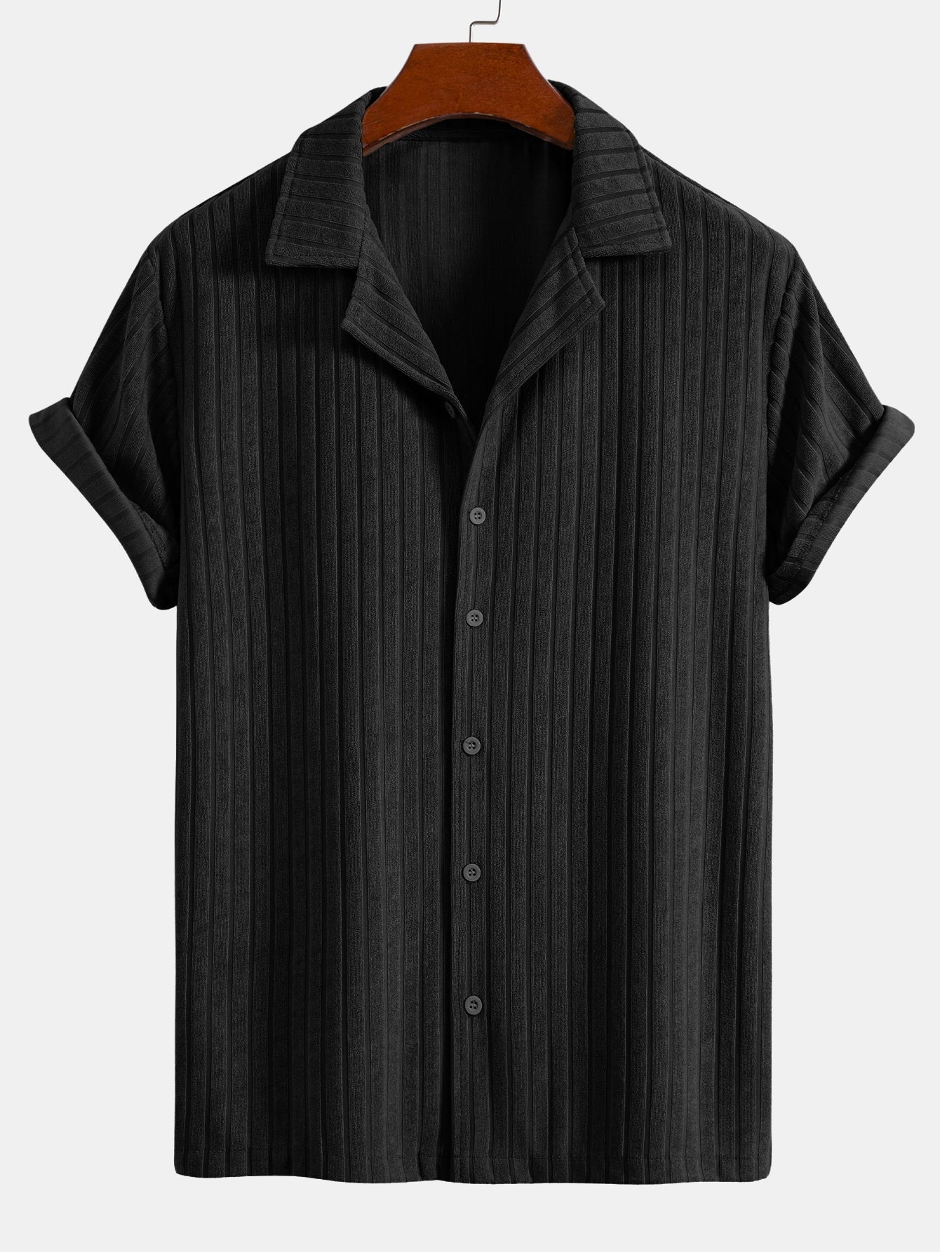 Striped Terry Cuban Shirt & Striped Terry Cuban Shorts