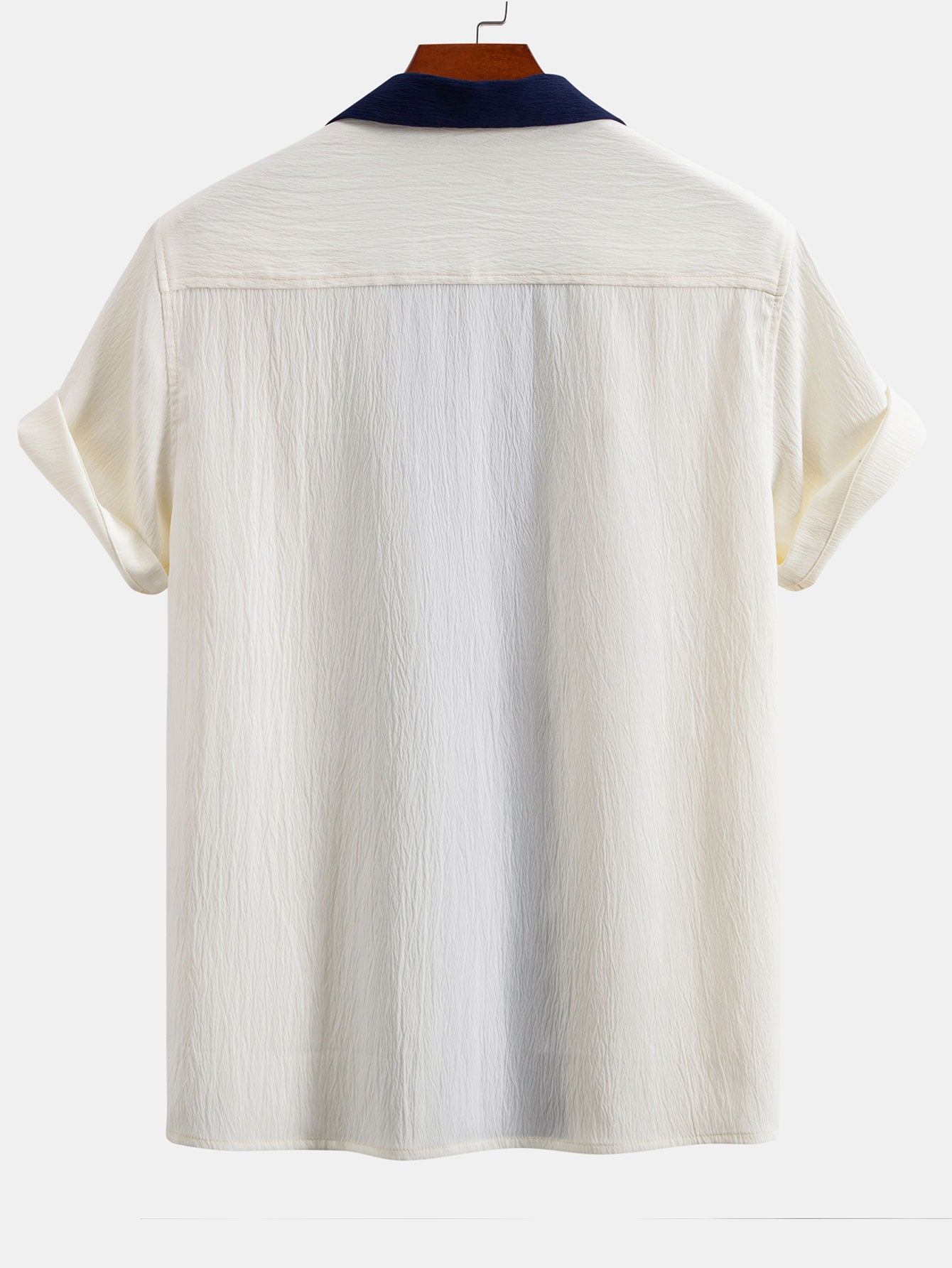 Textured Contrast Cuban Shirt & Straight Leg Pants