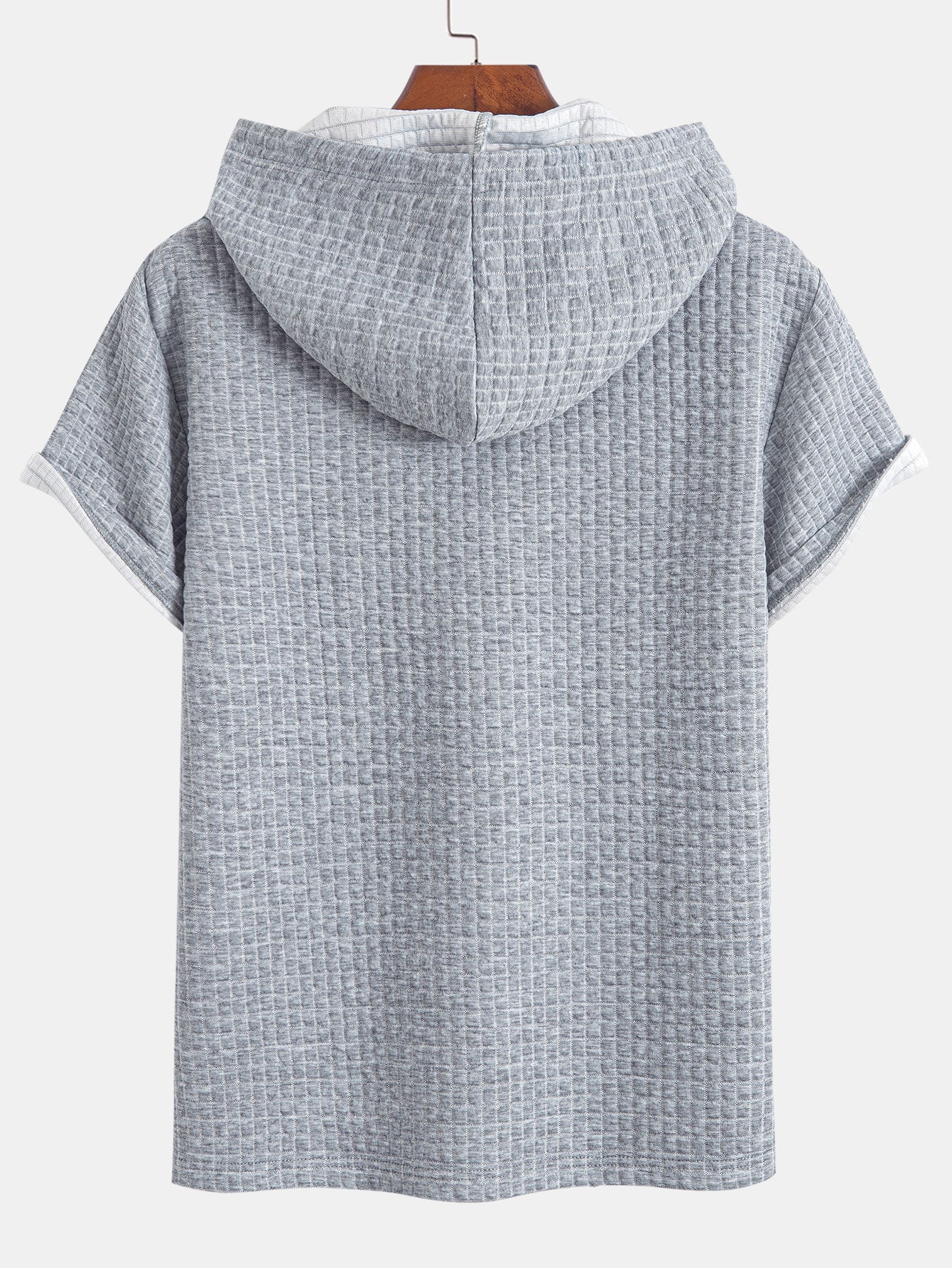 Kangaroo Pocket Waffle Hooded T-Shirt & Shorts