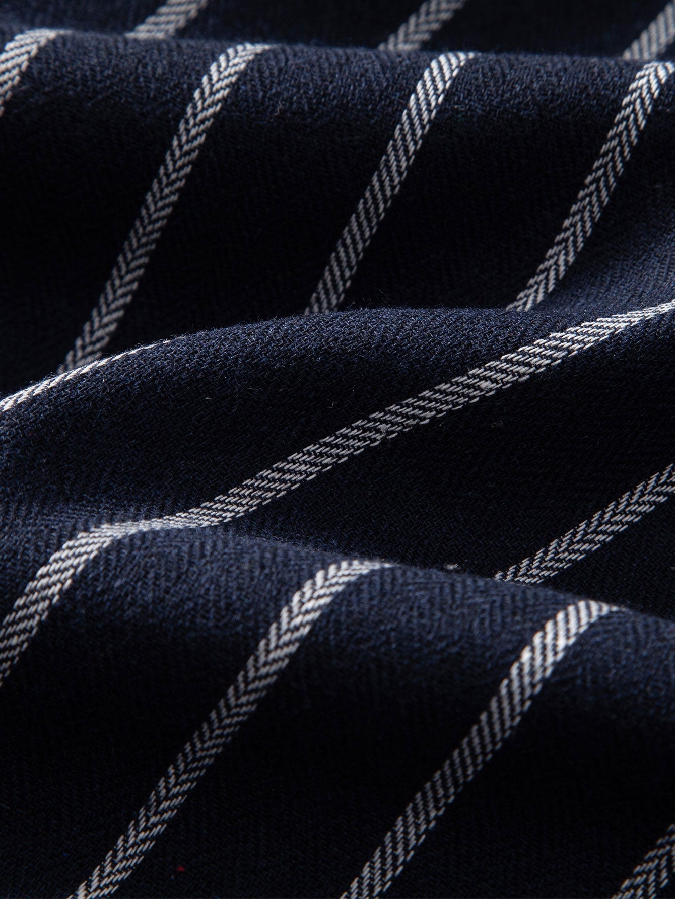 Cotton Blend Striped Stand Collar Shirt & Straight Leg Linen Pants