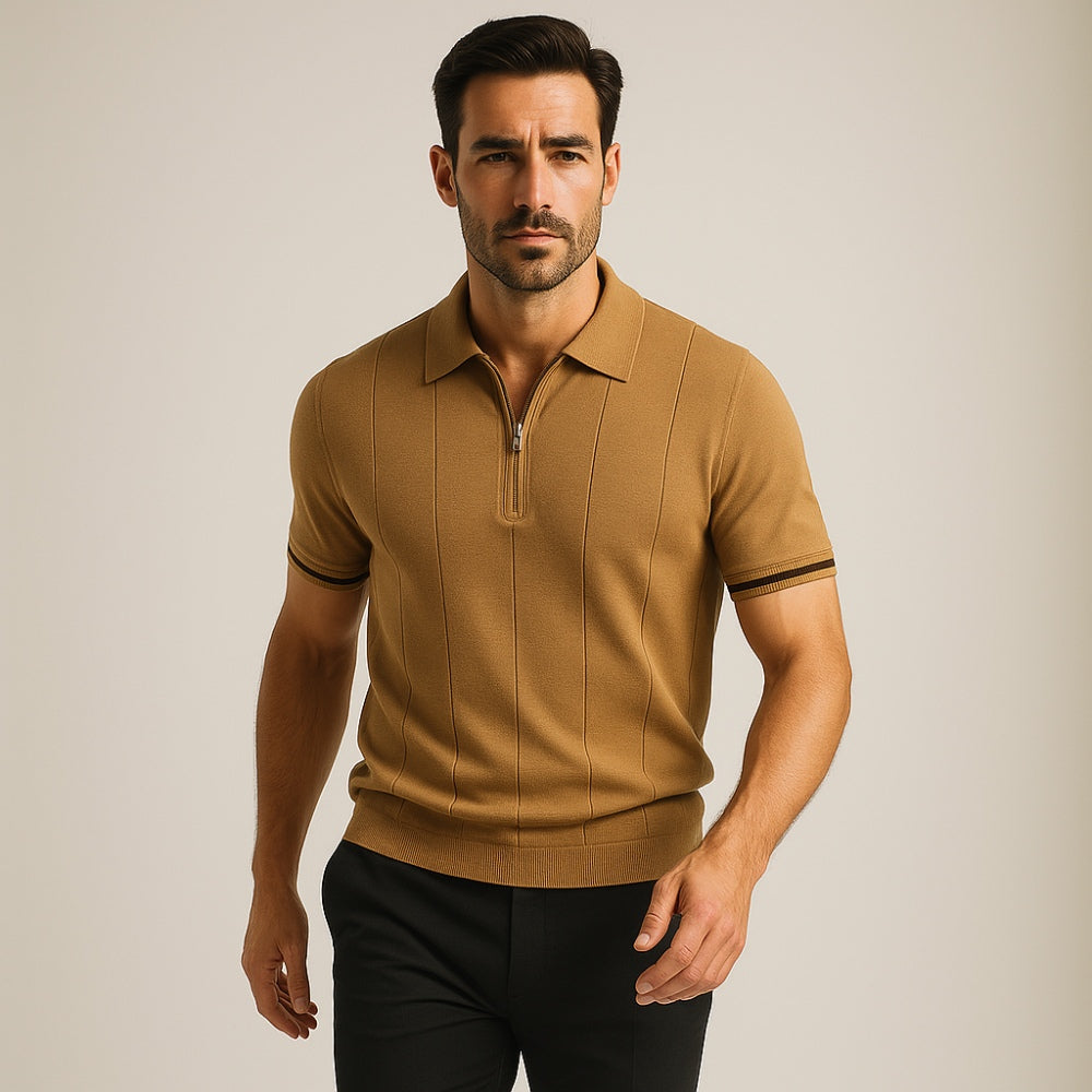 Polo Vissori demi-zip pour homme