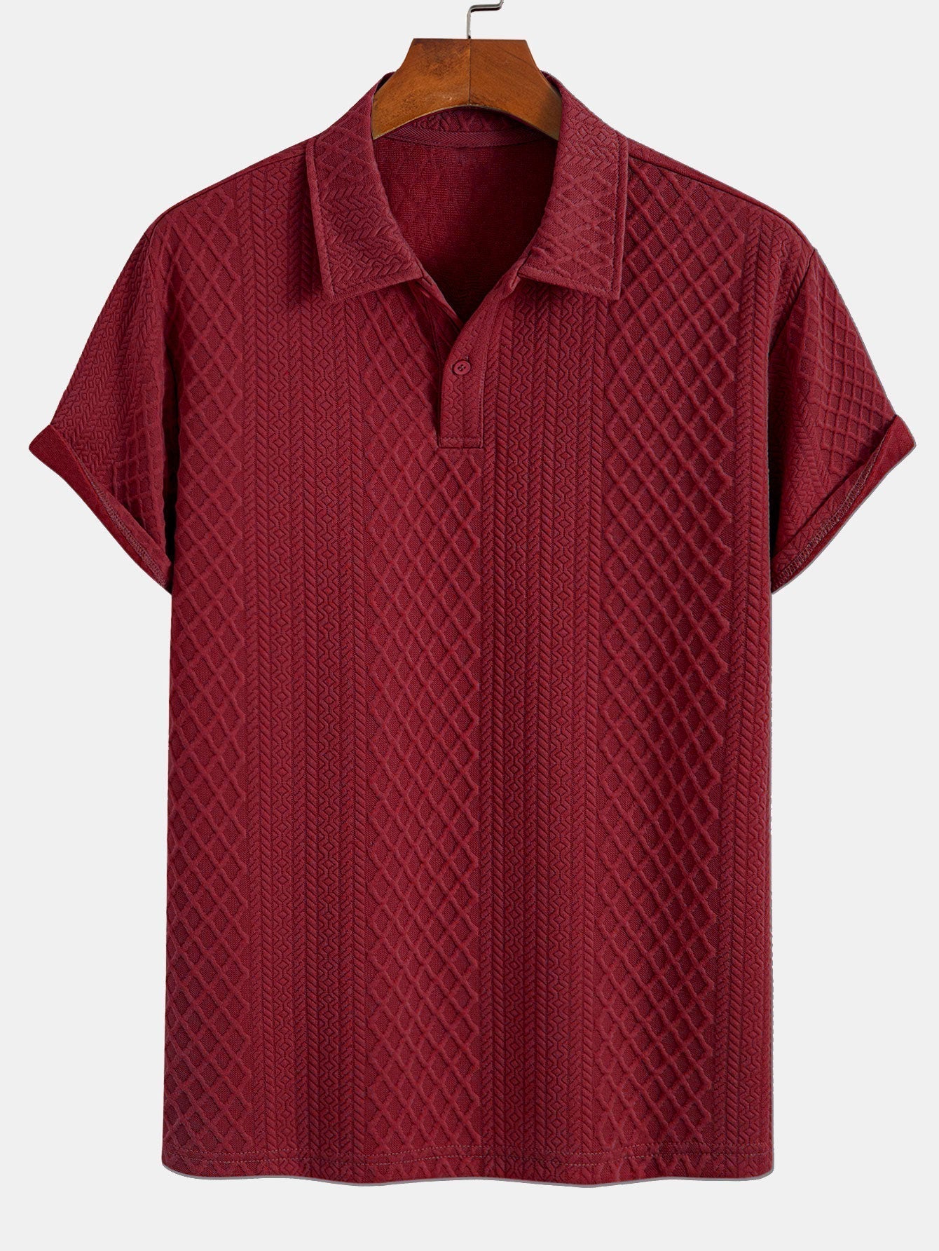 Geometric Diamond Jacquard Polo & Shorts