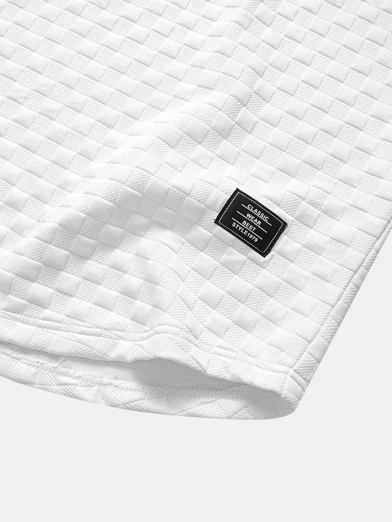 Checkerboard Jacquard  Arc Hem T-Shirt & Checkerboard Jacquard Shorts